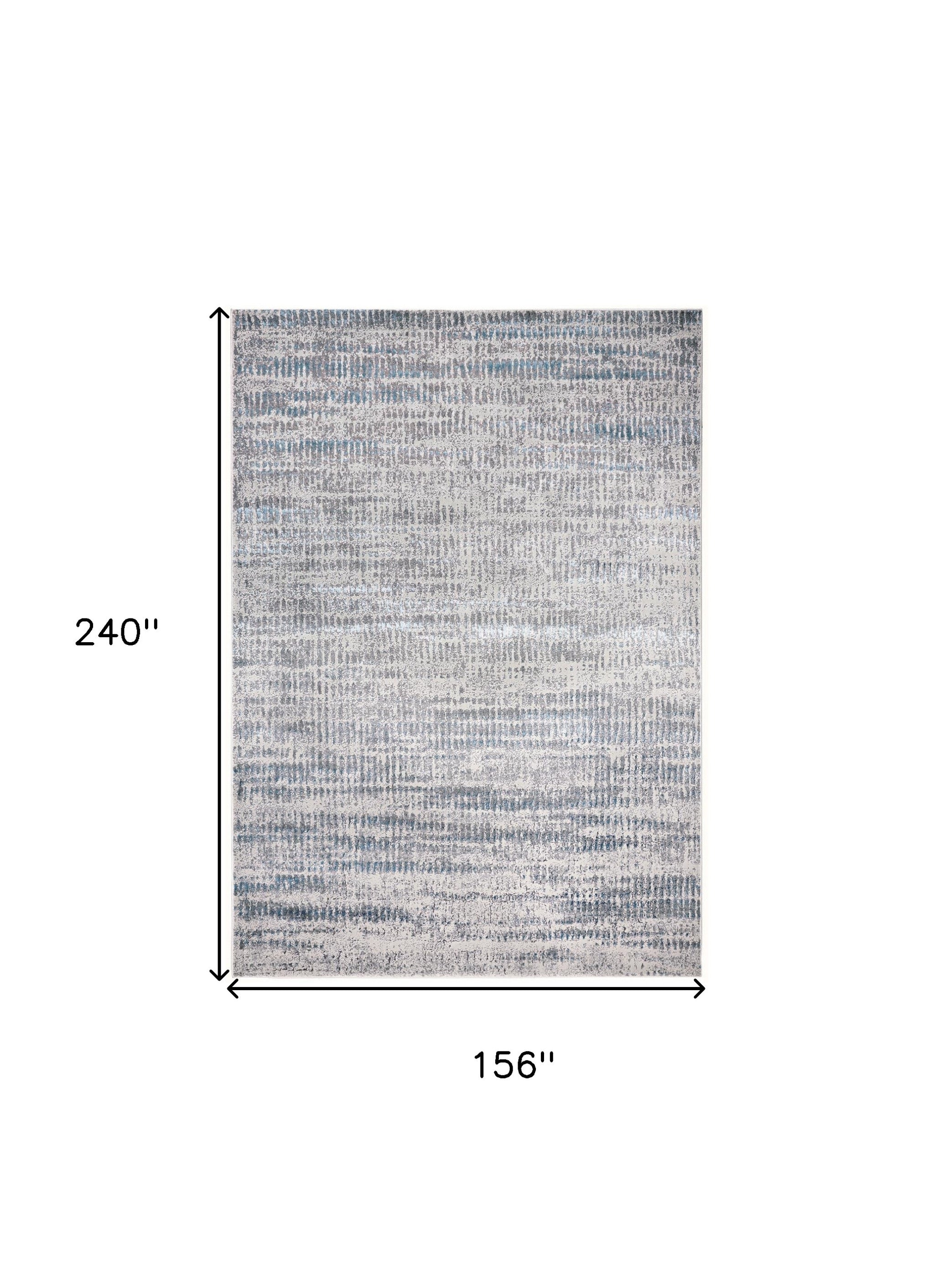 Blue Gray And Ivory Abstract Area Rug