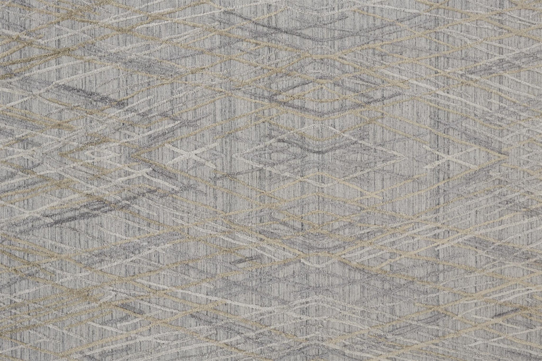 10' X 14' Gray And Ivory Abstract Hand Woven Area Rug