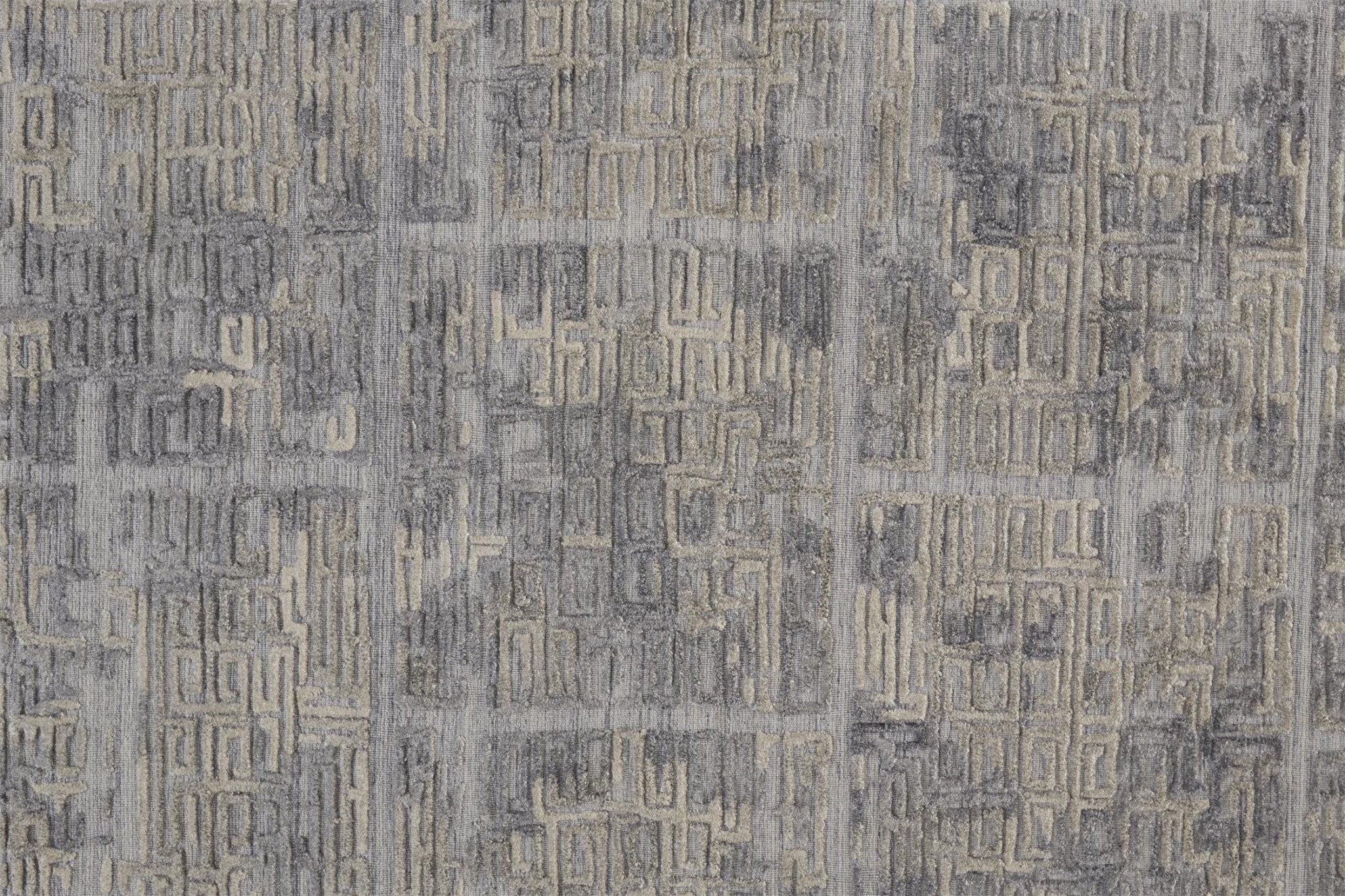 10' X 14' Gray And Ivory Abstract Hand Woven Area Rug