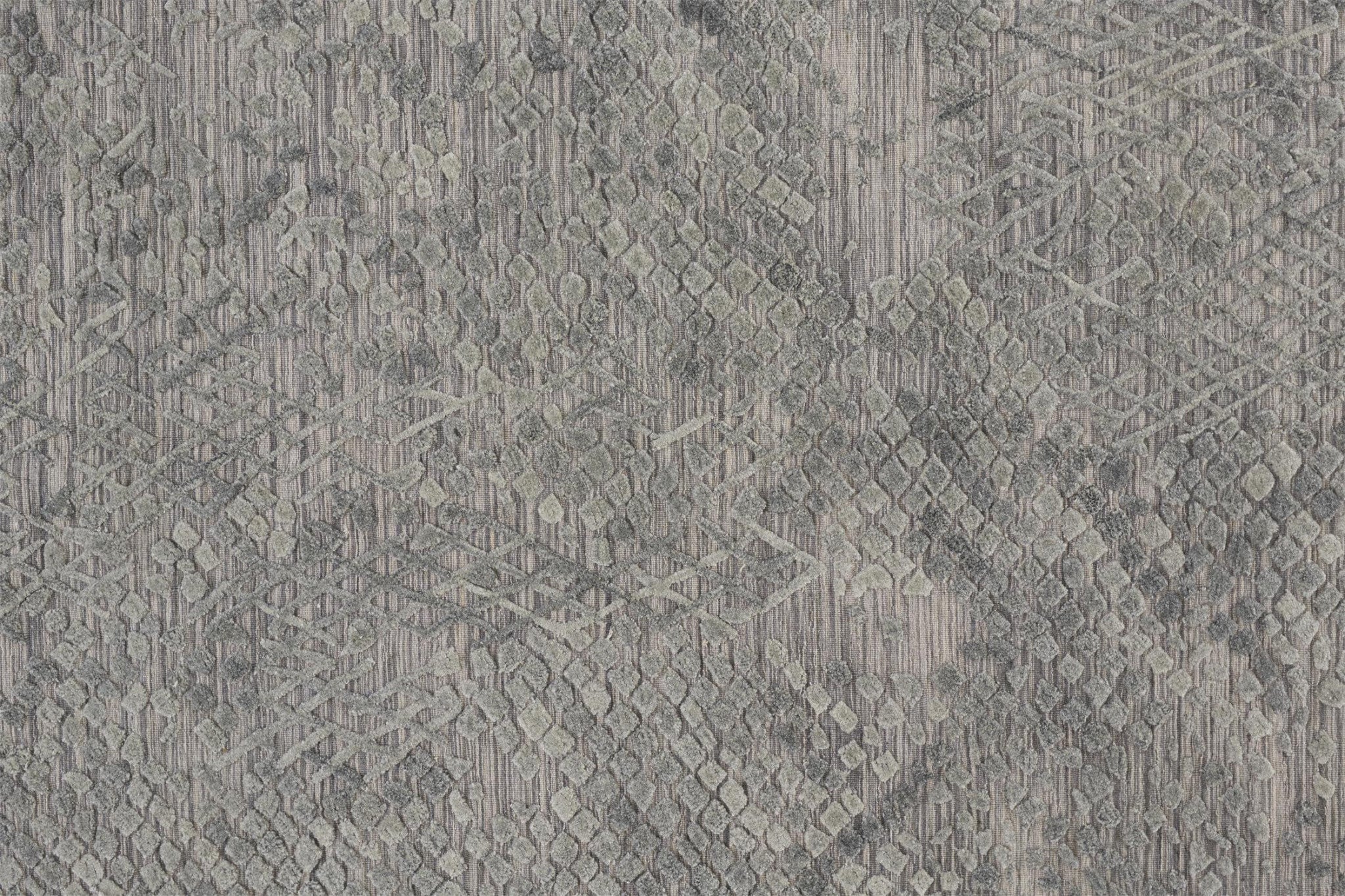 5' X 8' Gray Abstract Hand Woven Area Rug