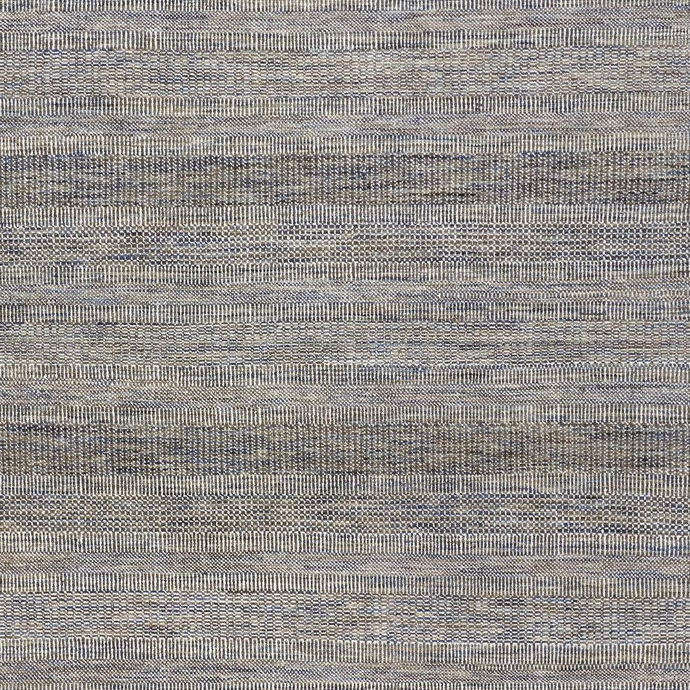 5' X 8' Silver Wool Striped Hand Knotted Area Rug