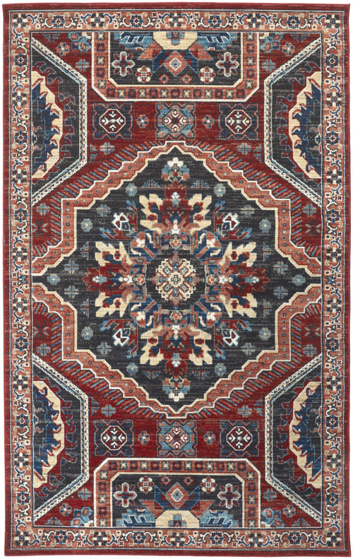 13' X 15' Abstract Power Loom Distressed Area Rug