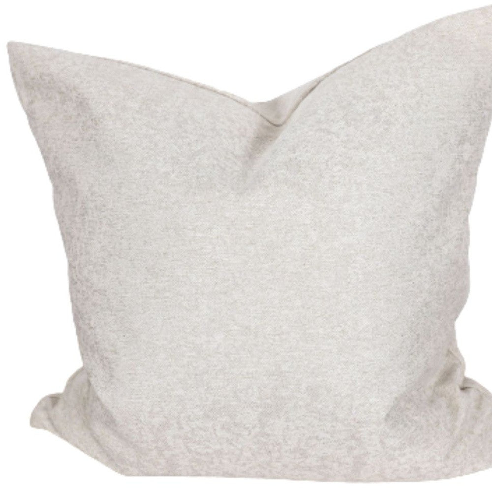 22" X 22" White Polyester Zippered Pillow