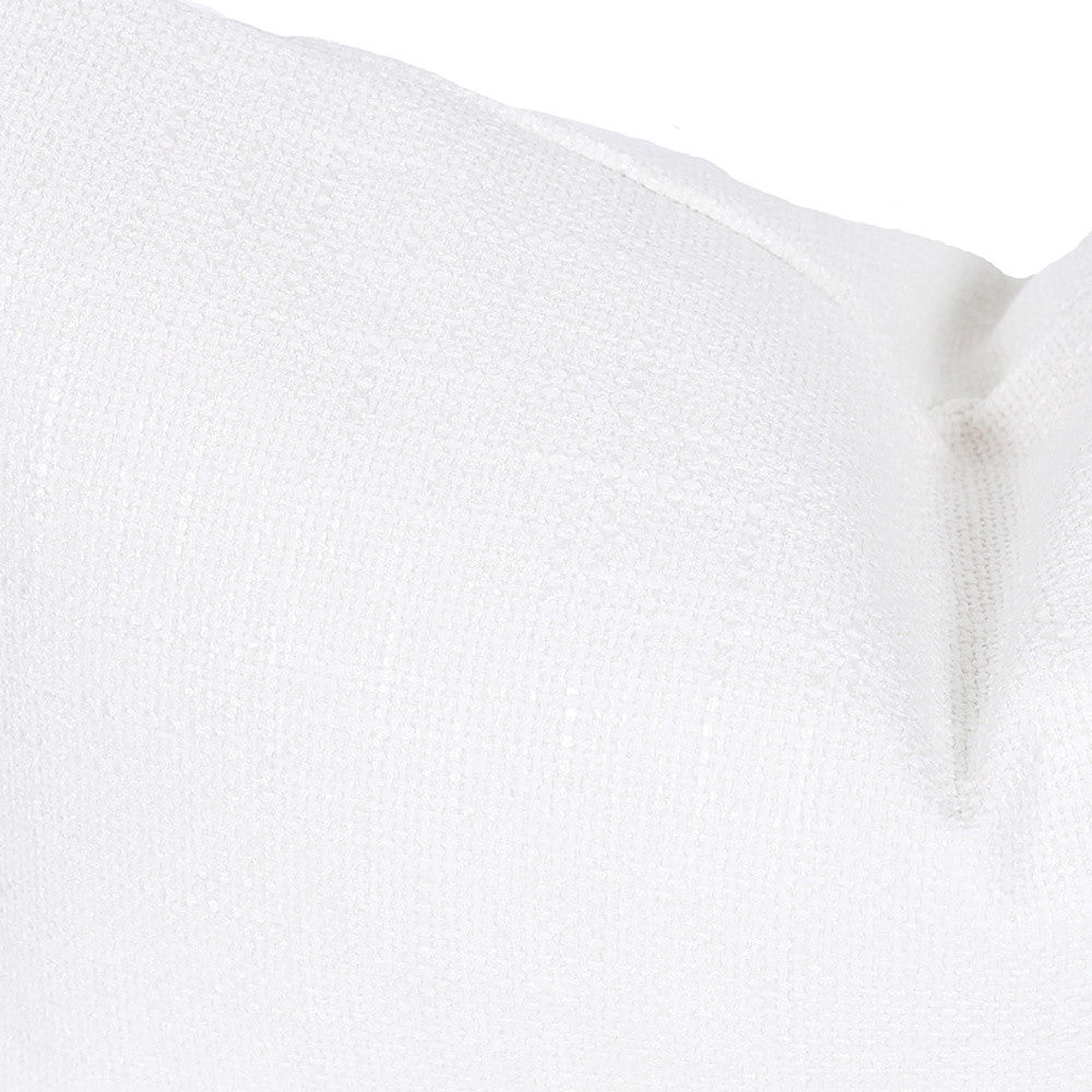 13" X 21" White Polyester Zippered Pillow