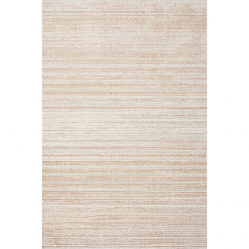 5' X 8' Beige Abstract Distressed Area Rug