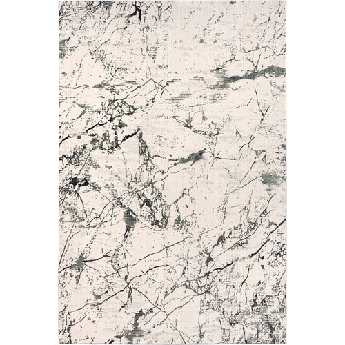 8' Ivory Abstract Area Rug