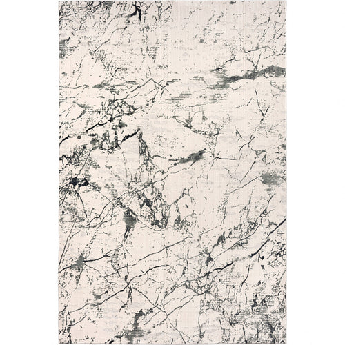 5' X 8' Ivory Abstract Area Rug