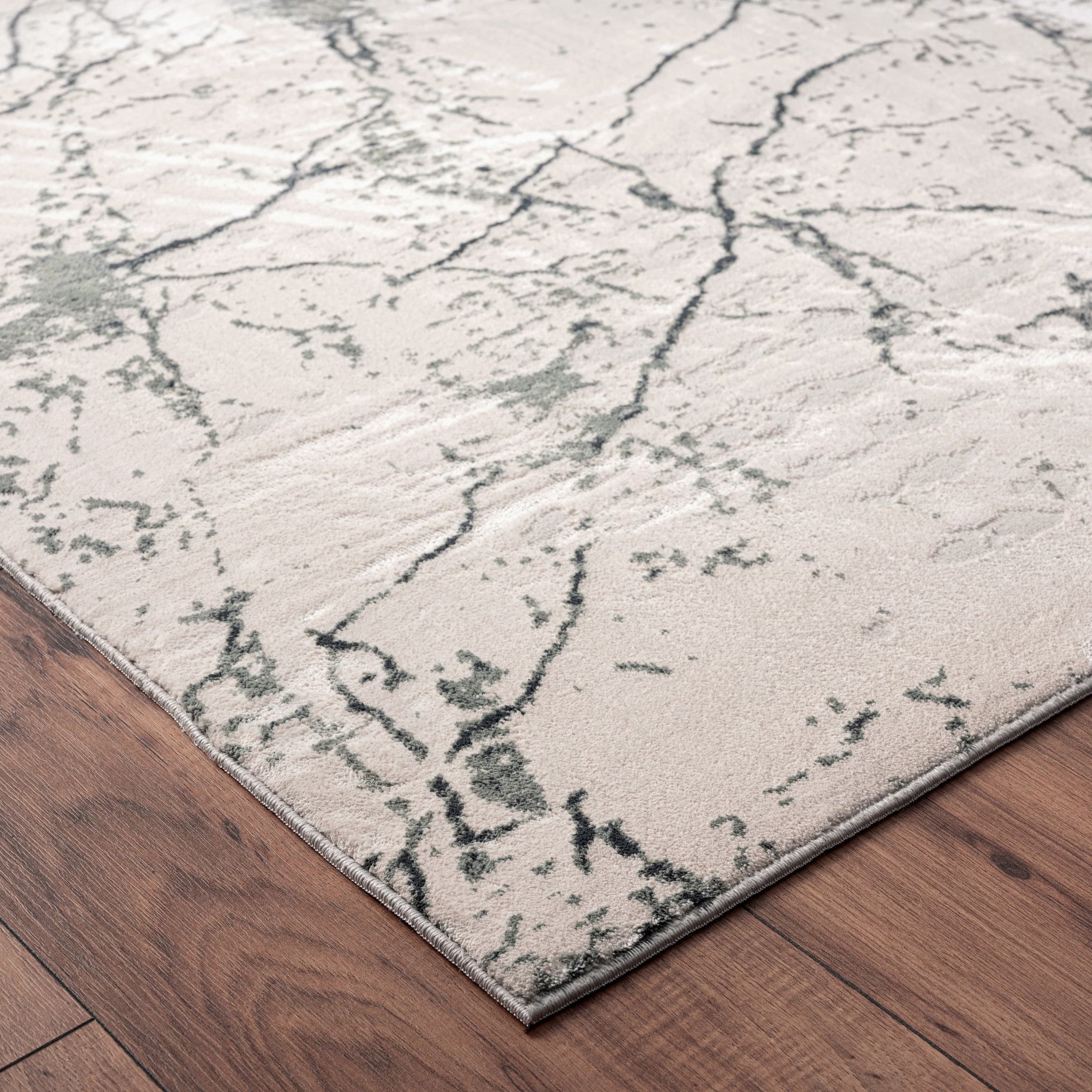 8' X 11' Ivory Abstract Area Rug