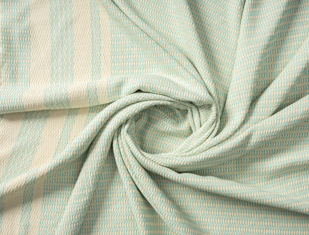 Turquoise Woven Cotton Striped Throw Blanket