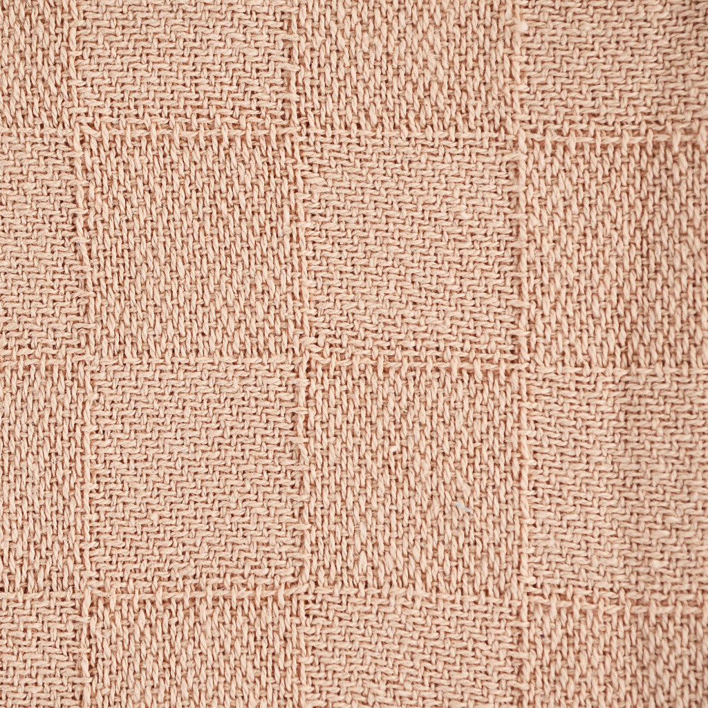 Orange Woven Cotton Solid Color Throw Blanket