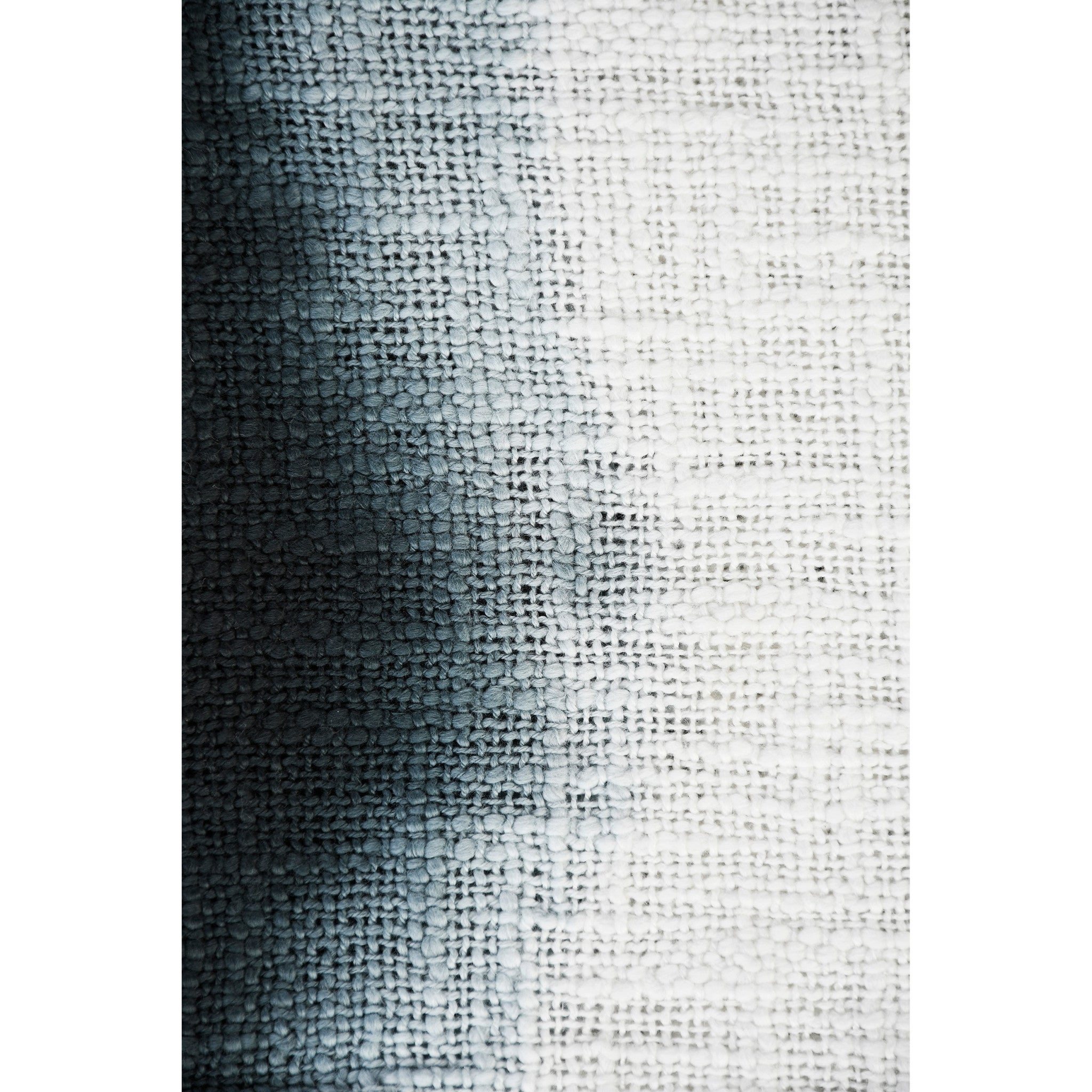 Black and White Woven Cotton Ombre Throw Blanket