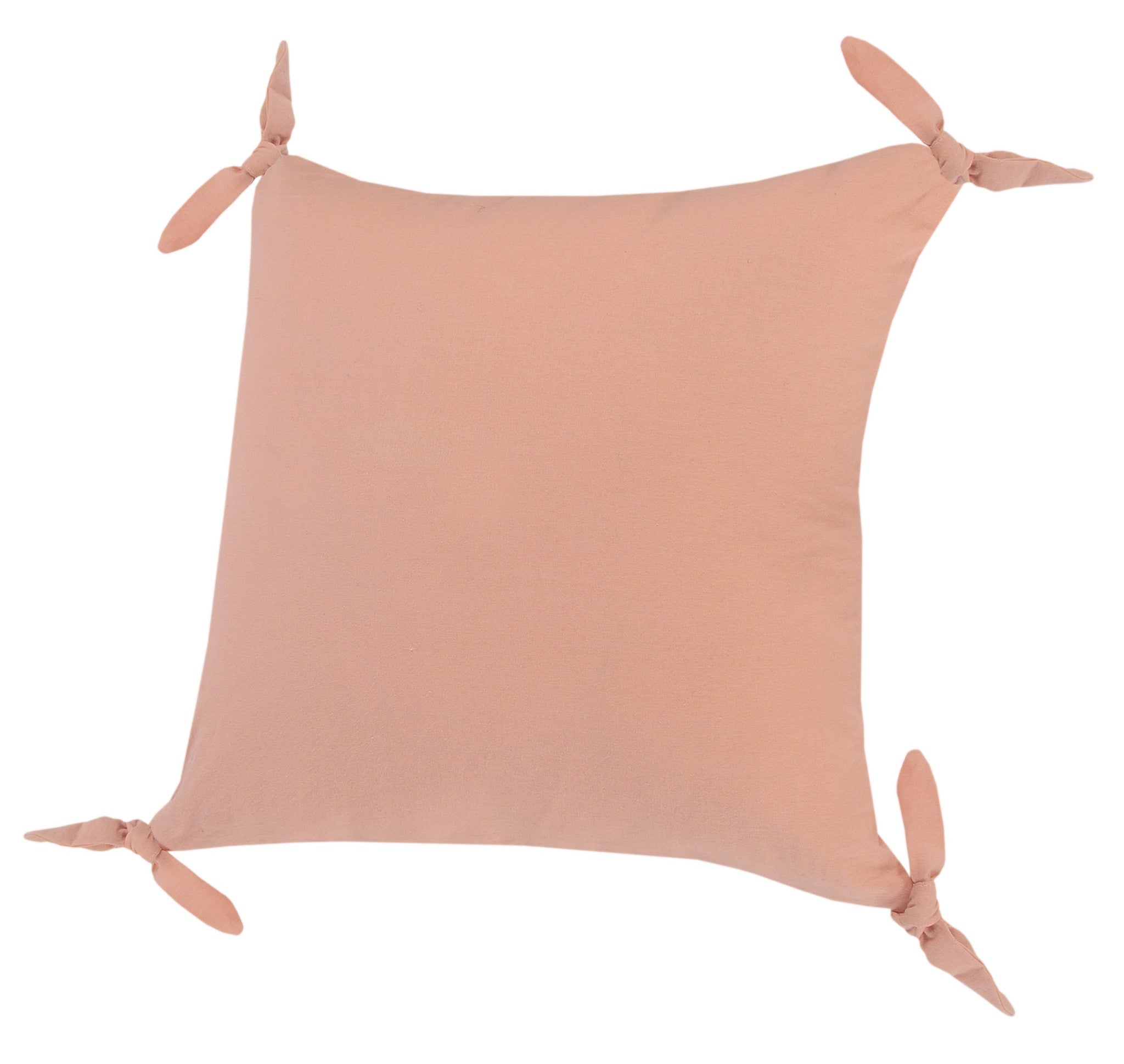 20" X 20" Blush Pink 100% Cotton Zippered Pillow