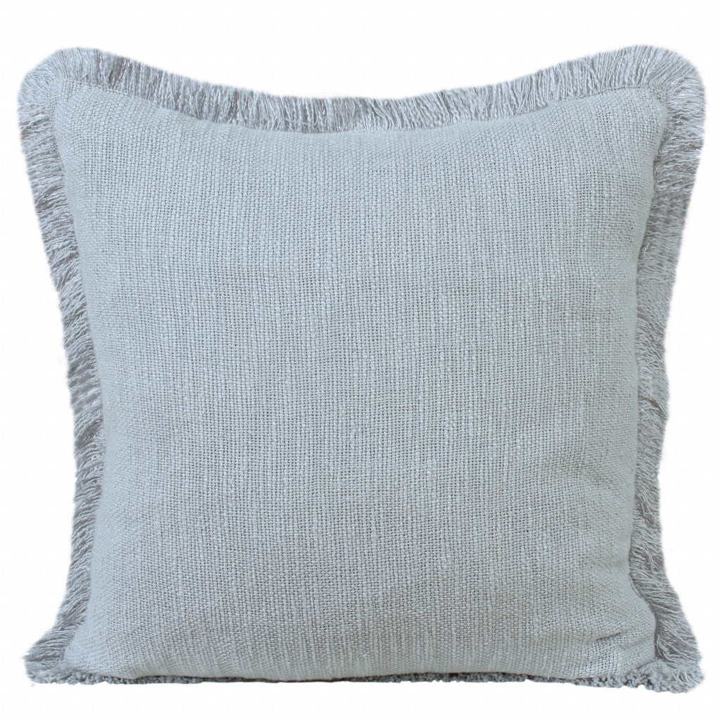 20" X 20" Micro Gray 100% Cotton Zippered Pillow