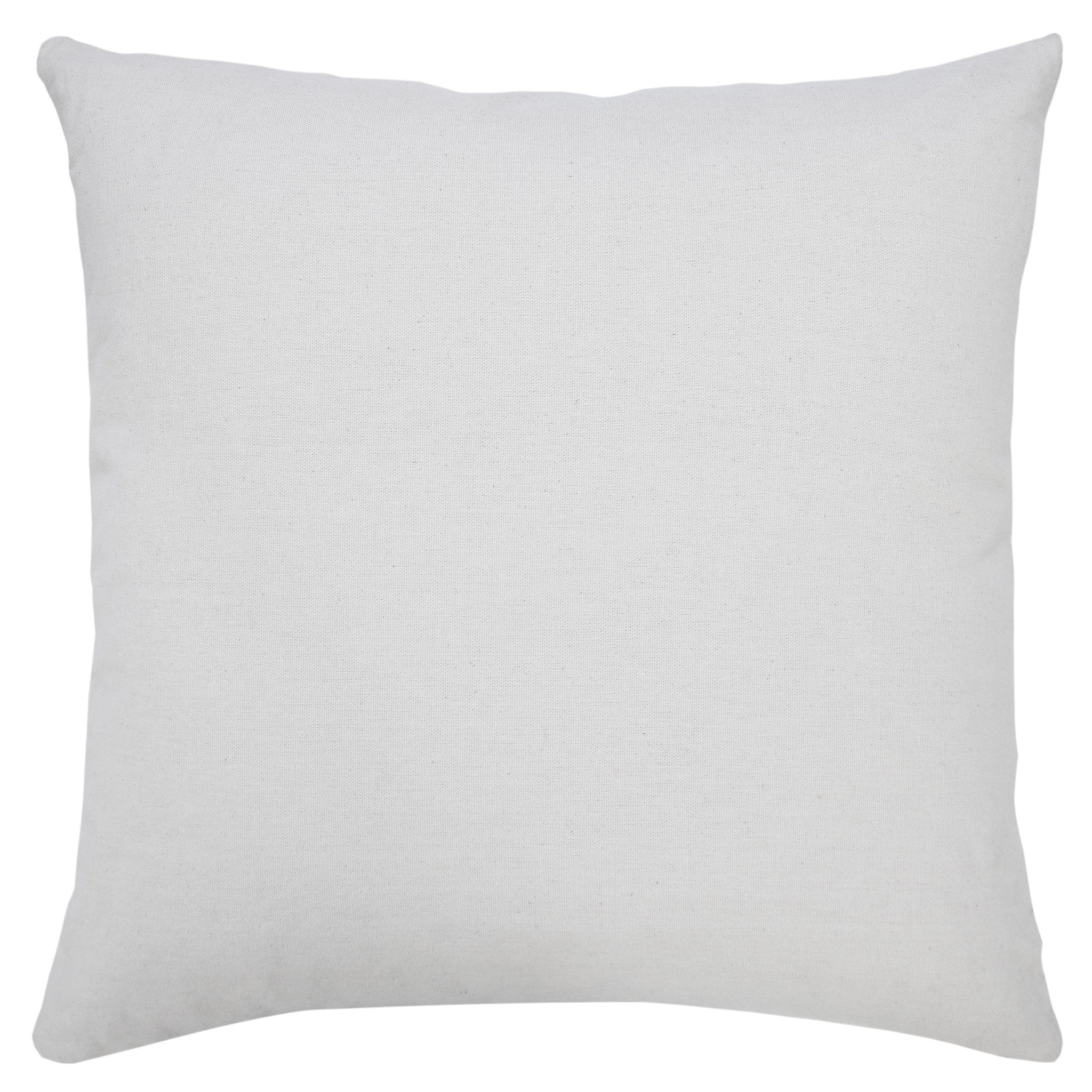 20" X 20" Pale Gray And White 100% Cotton Geometric Zippered Pillow