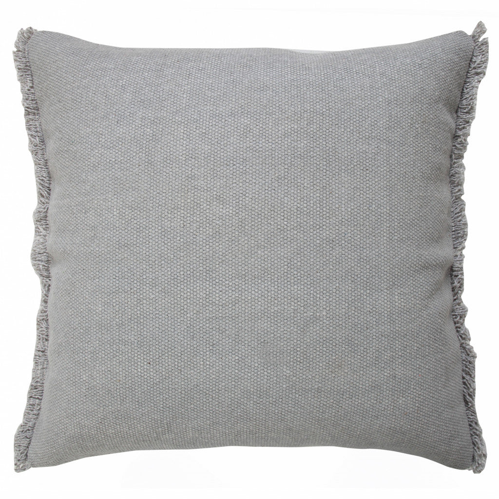 20" X 20" Microchip Gray And Light Gray 100% Cotton Zippered Pillow