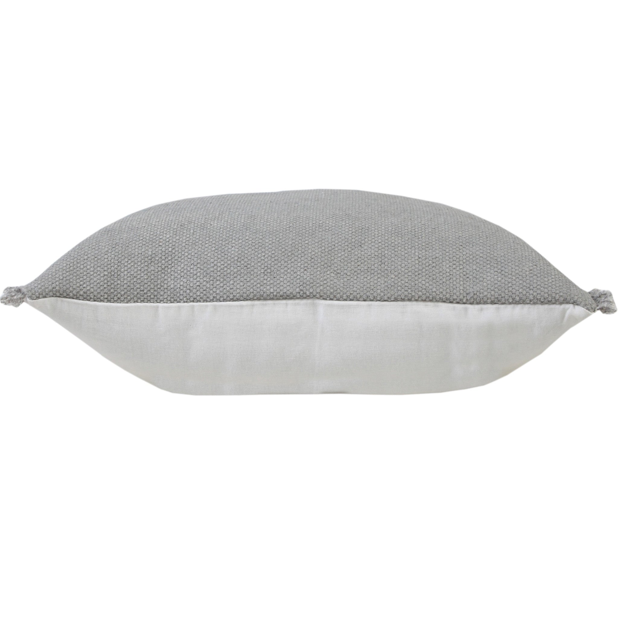 20" X 20" Microchip Gray And Light Gray 100% Cotton Zippered Pillow