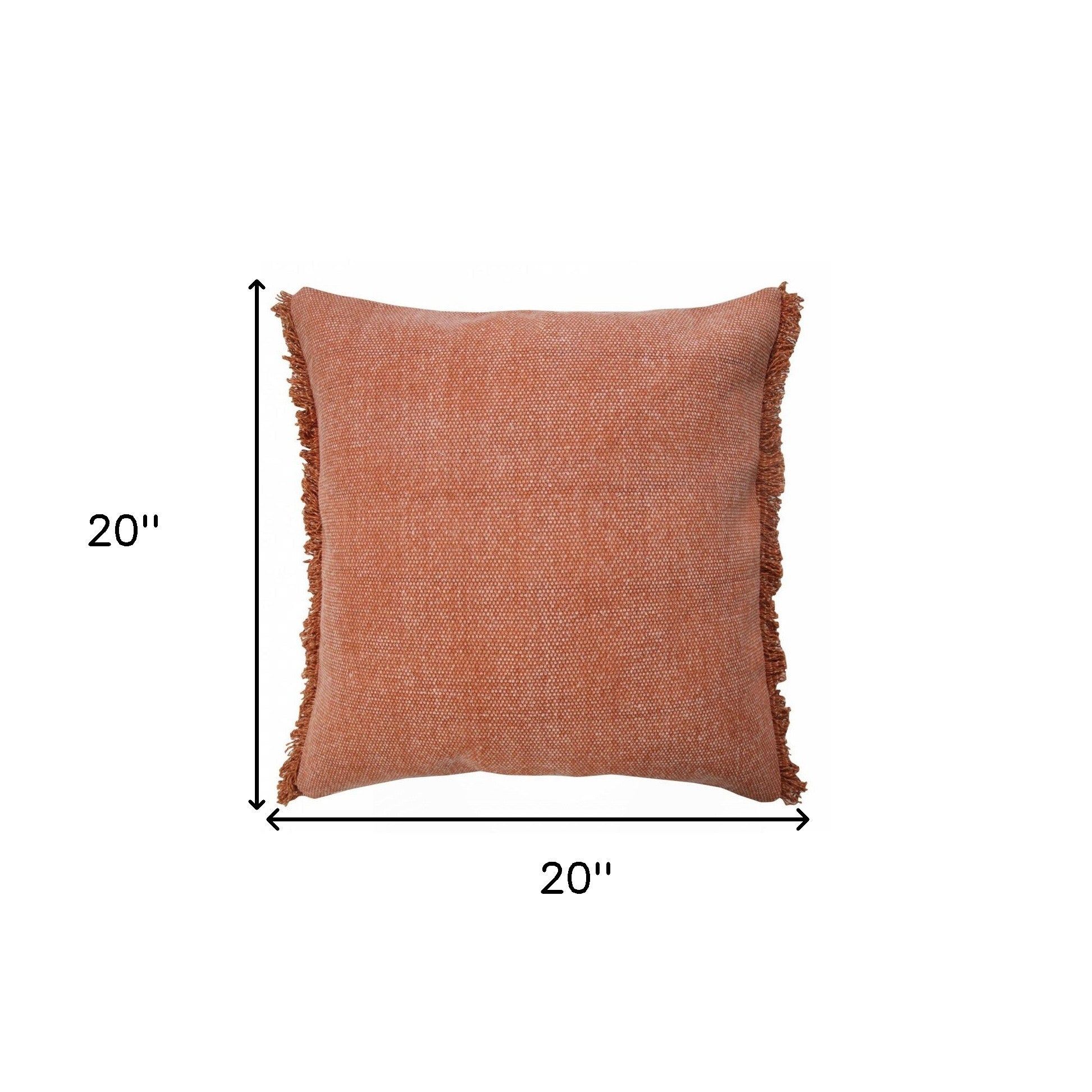 20" X 20" Adobe Clay 100% Cotton Zippered Pillow