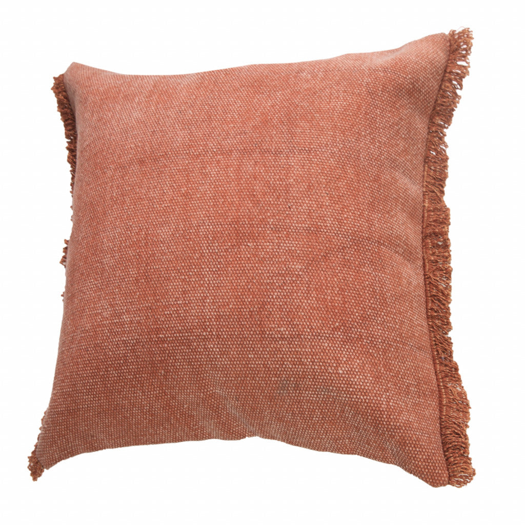 20" X 20" Adobe Clay 100% Cotton Zippered Pillow