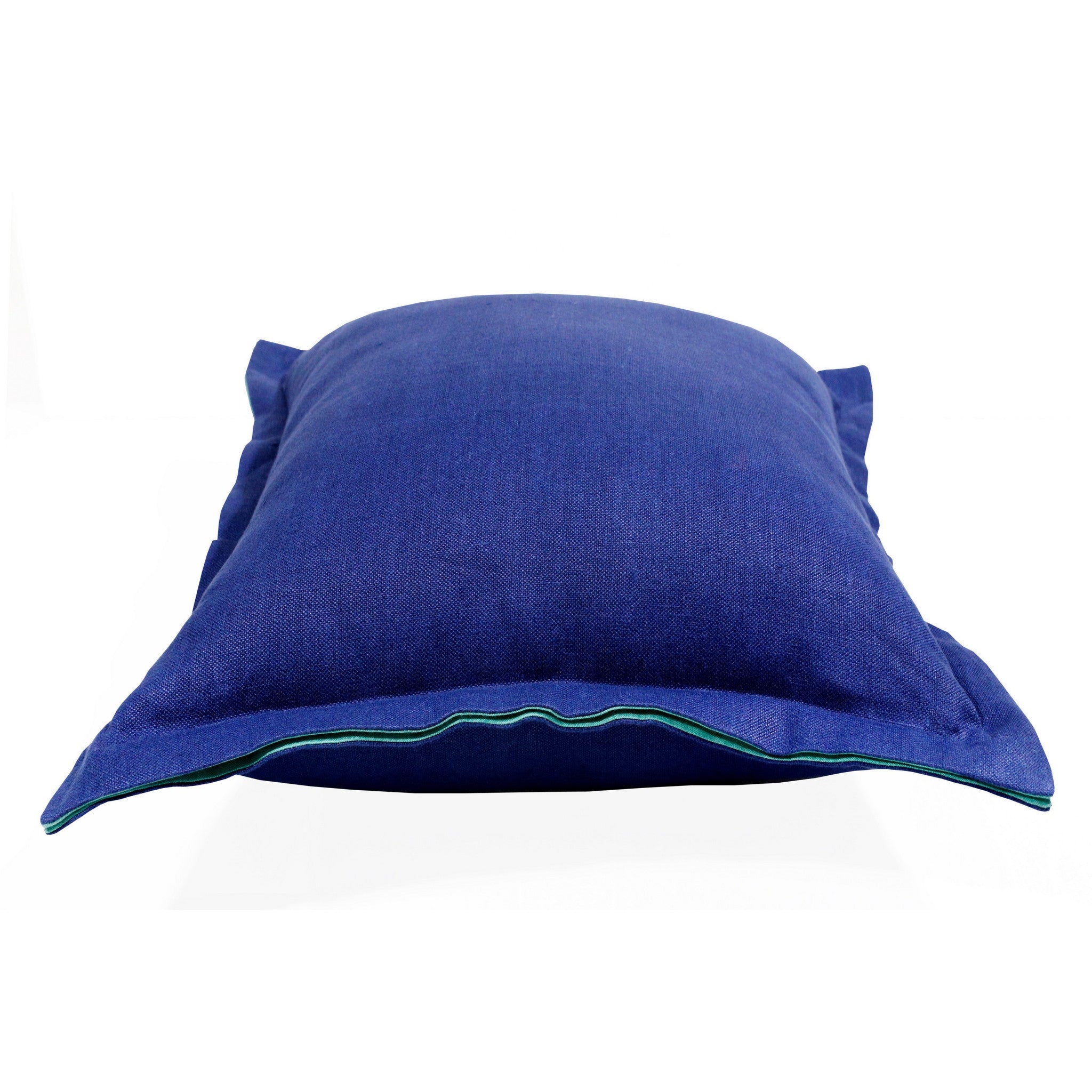 20" X 20" Navy Linen Zippered Pillow