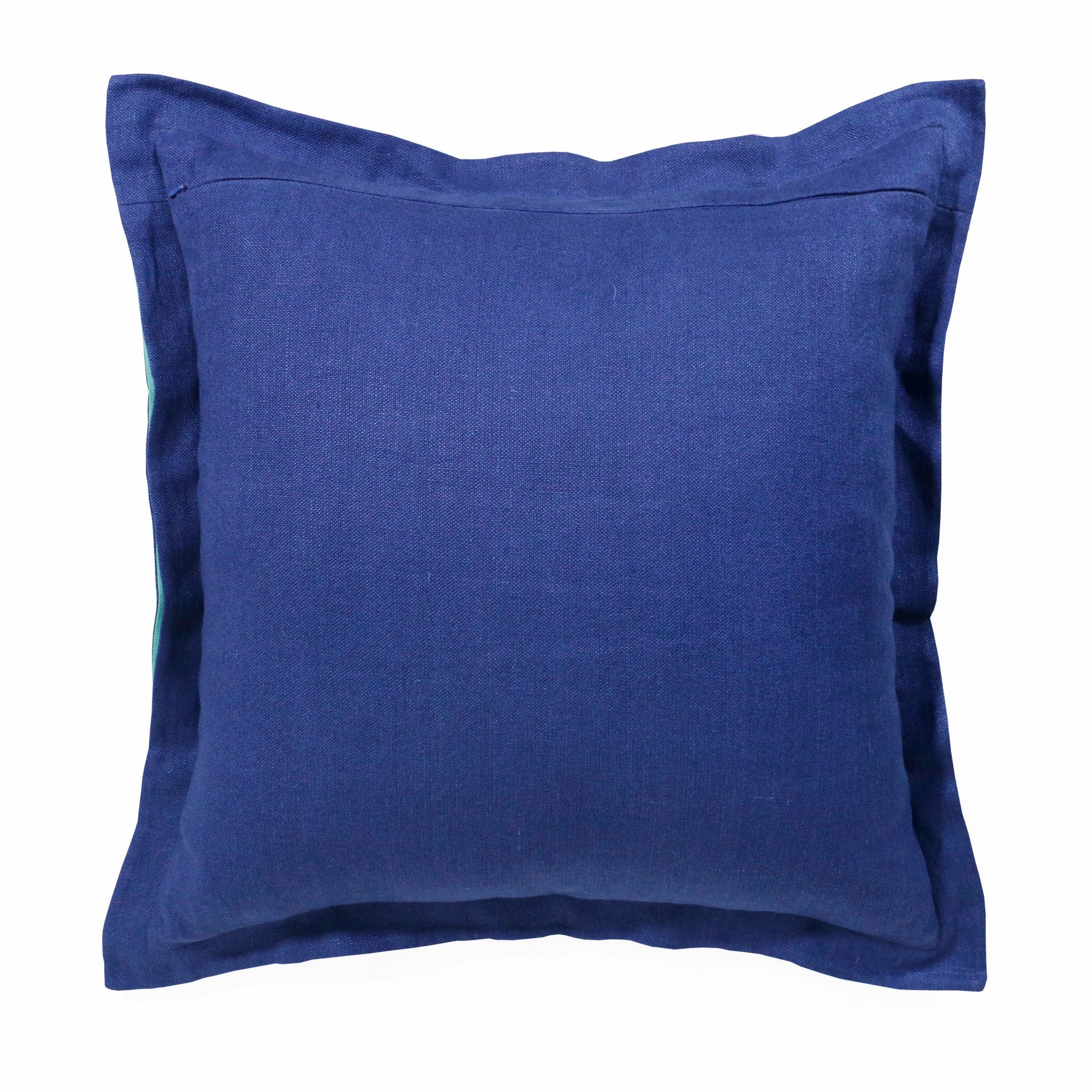 20" X 20" Navy Linen Zippered Pillow