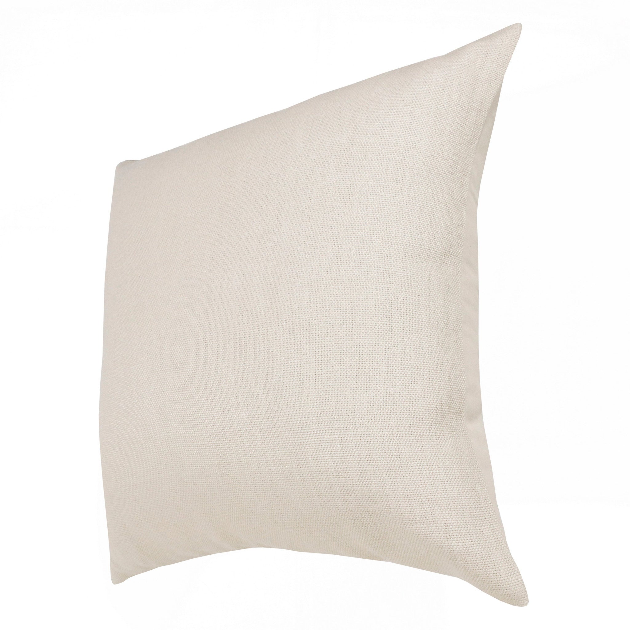 20" X 20" Cream Linen Zippered Pillow