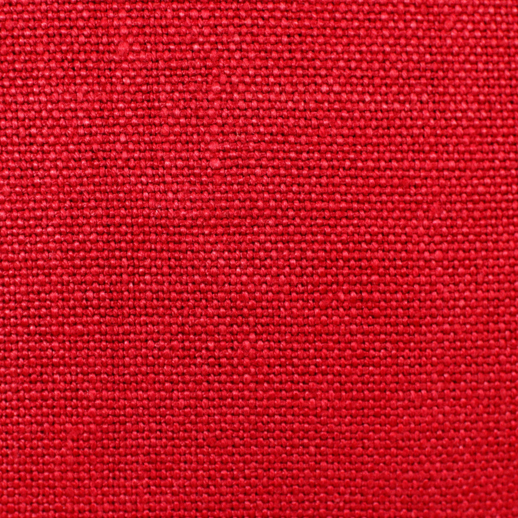 20" X 20" Red Linen Zippered Pillow