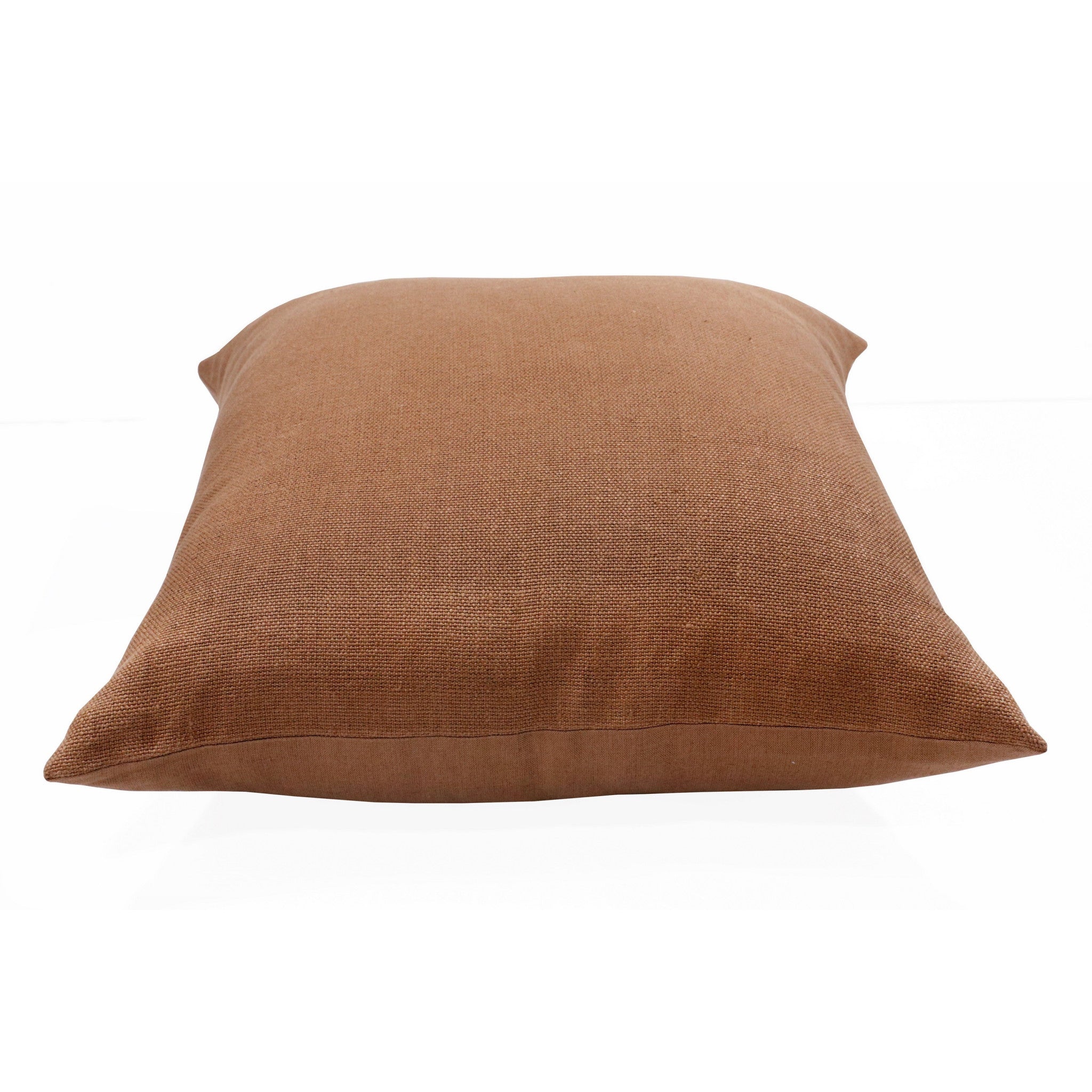 20" X 20" Brown Linen Zippered Pillow