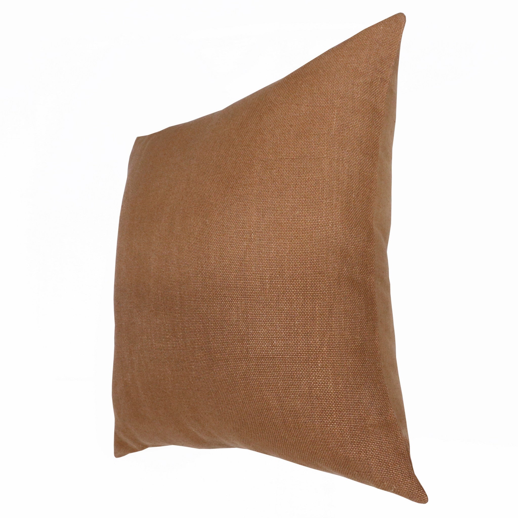 20" X 20" Brown Linen Zippered Pillow