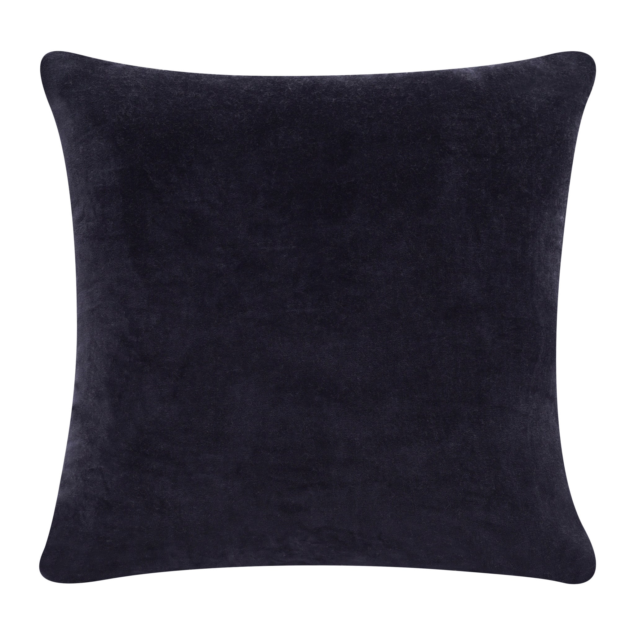 20" X 20" Black 100% Cotton Zippered Pillow