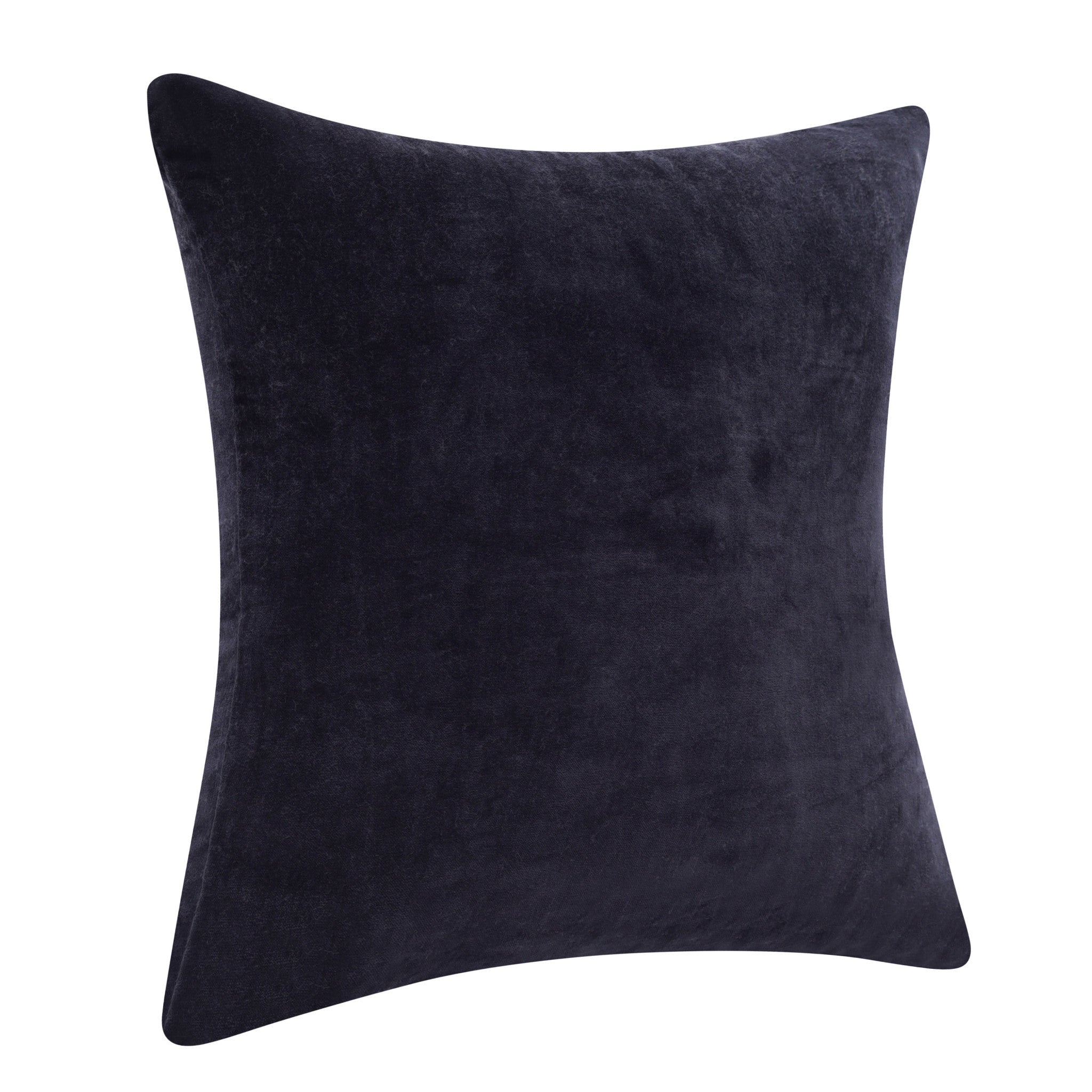 20" X 20" Black 100% Cotton Zippered Pillow