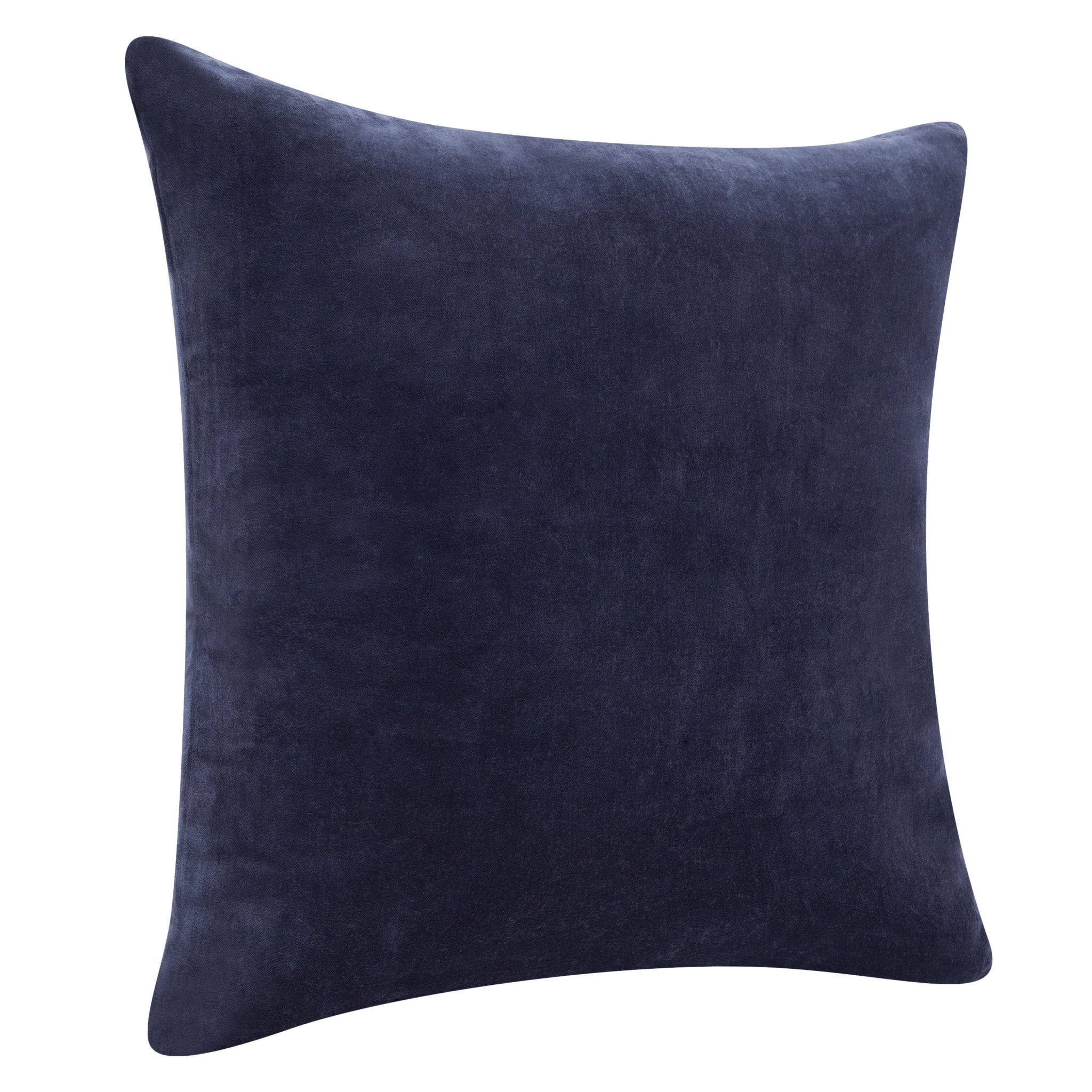 20" X 20" Dark Blue 100% Cotton Zippered Pillow