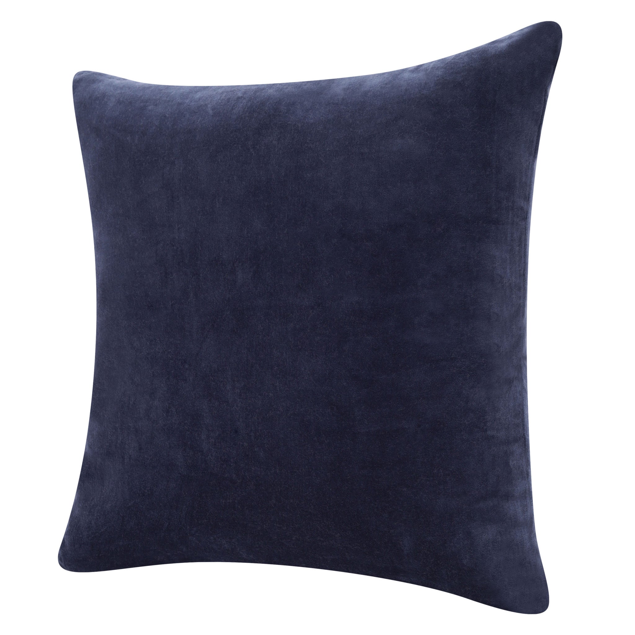 20" X 20" Dark Blue 100% Cotton Zippered Pillow