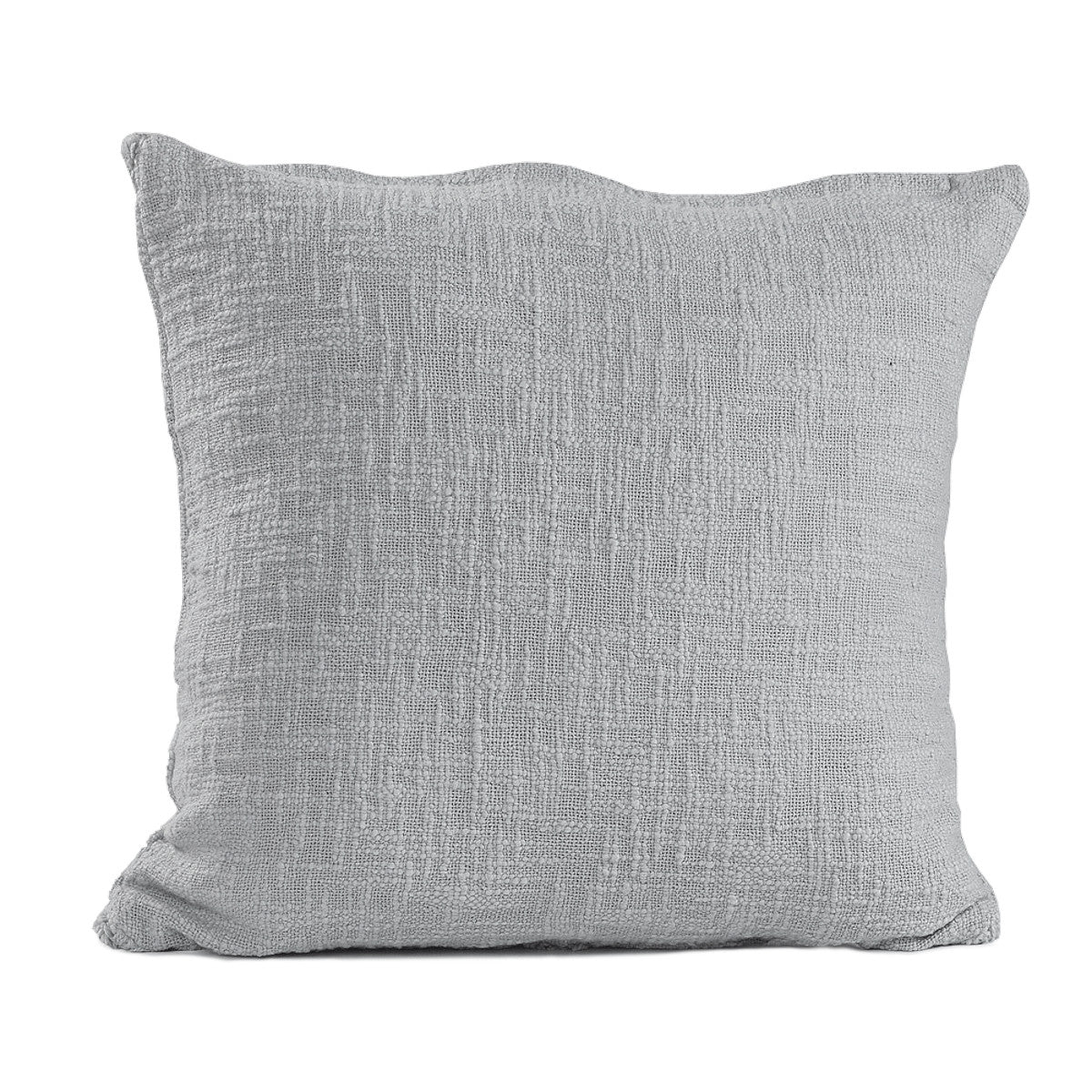 18" X 18" Light Gray 100% Cotton Geometric Zippered Pillow