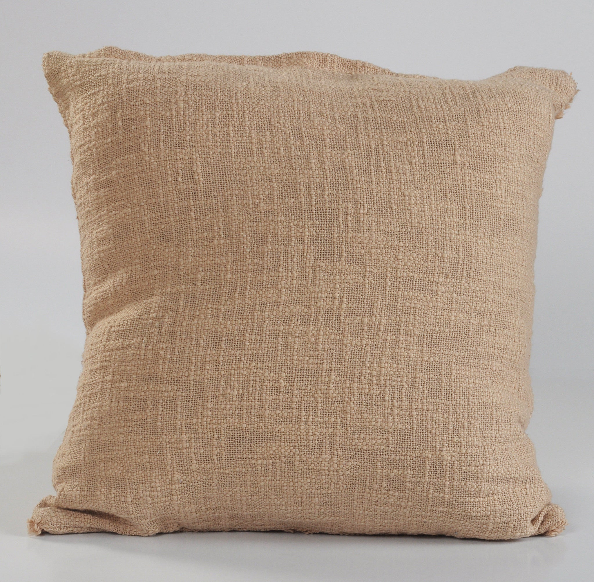 18" X 18" Taupe And Brown 100% Cotton Geometric Zippered Pillow