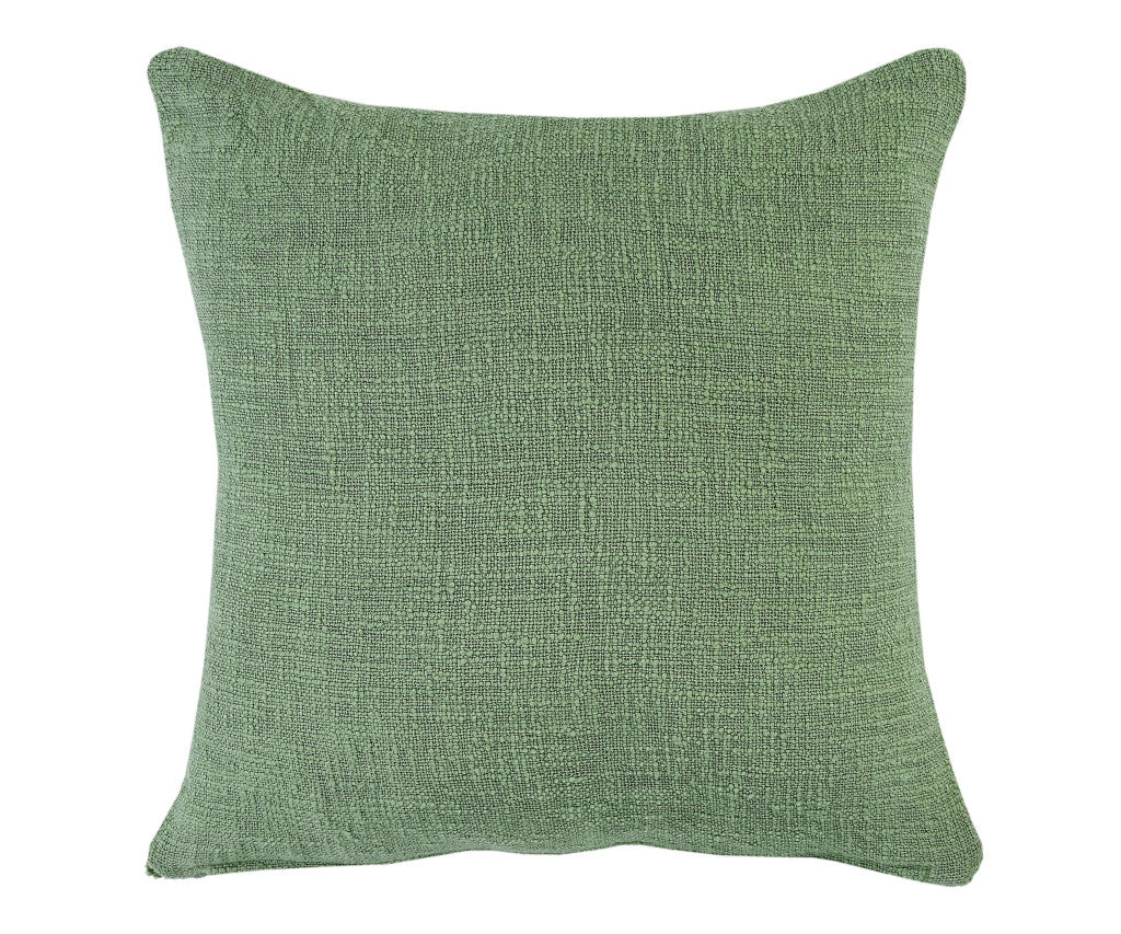 20" X 20" Forest Green Diamond Cotton Zippered Pillow