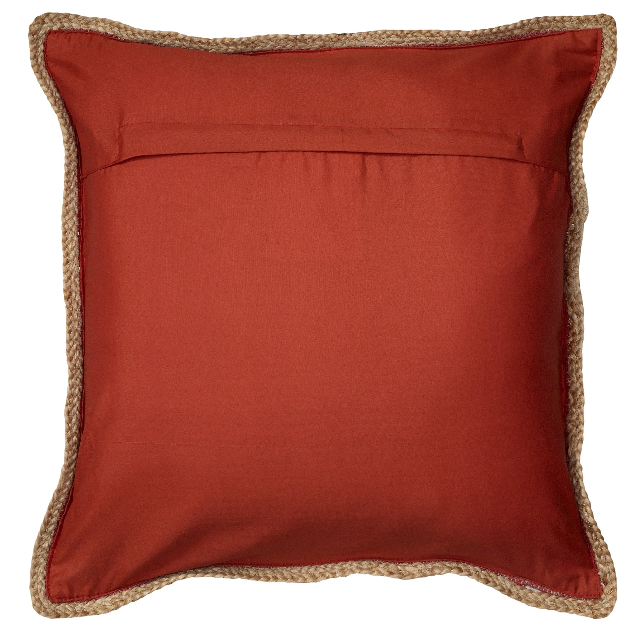 20" x 20" Red 100% Cotton Zippered Pillow