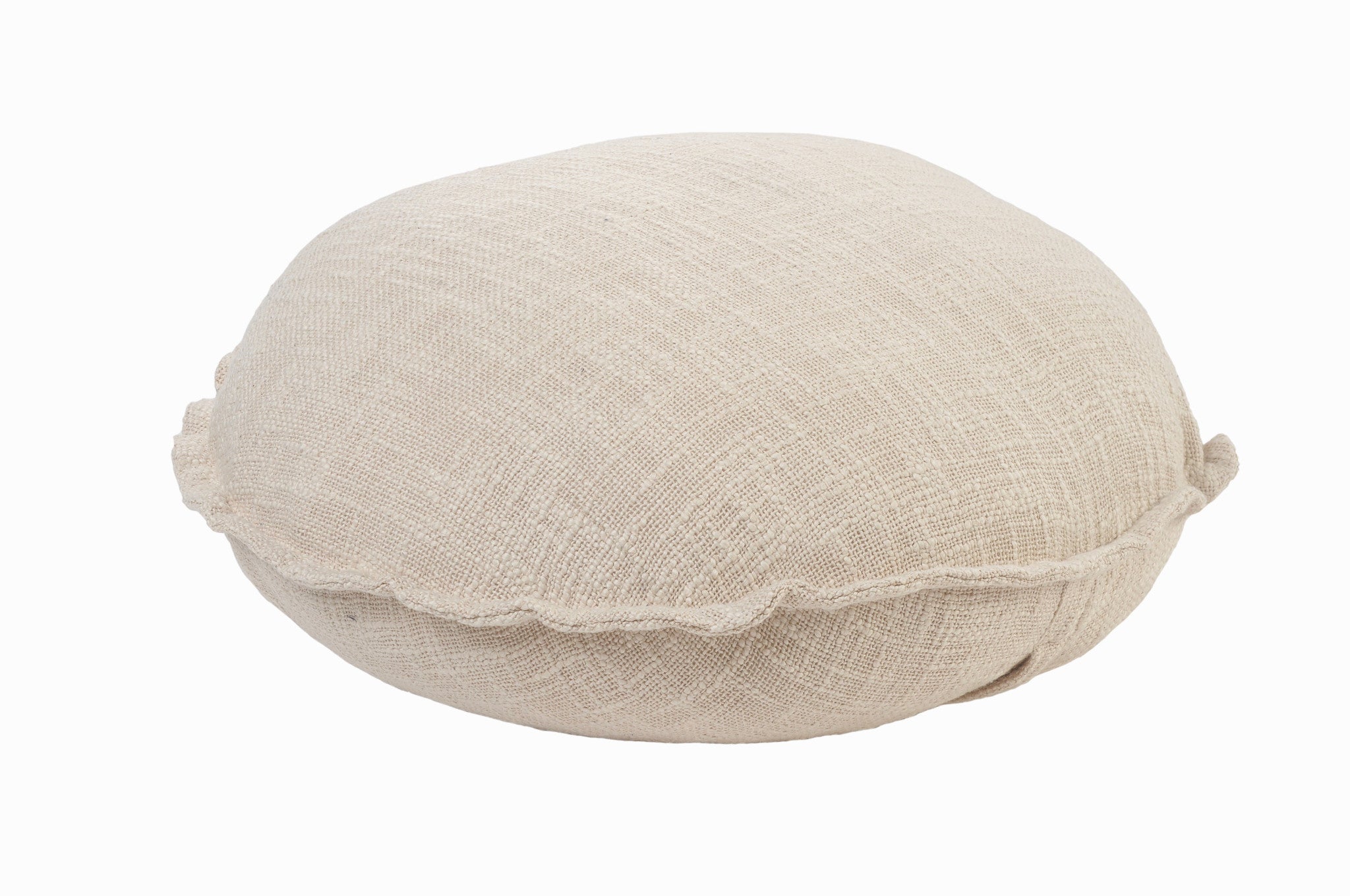 20" X 20" Round Birch Round 100% Cotton Zippered Pillow