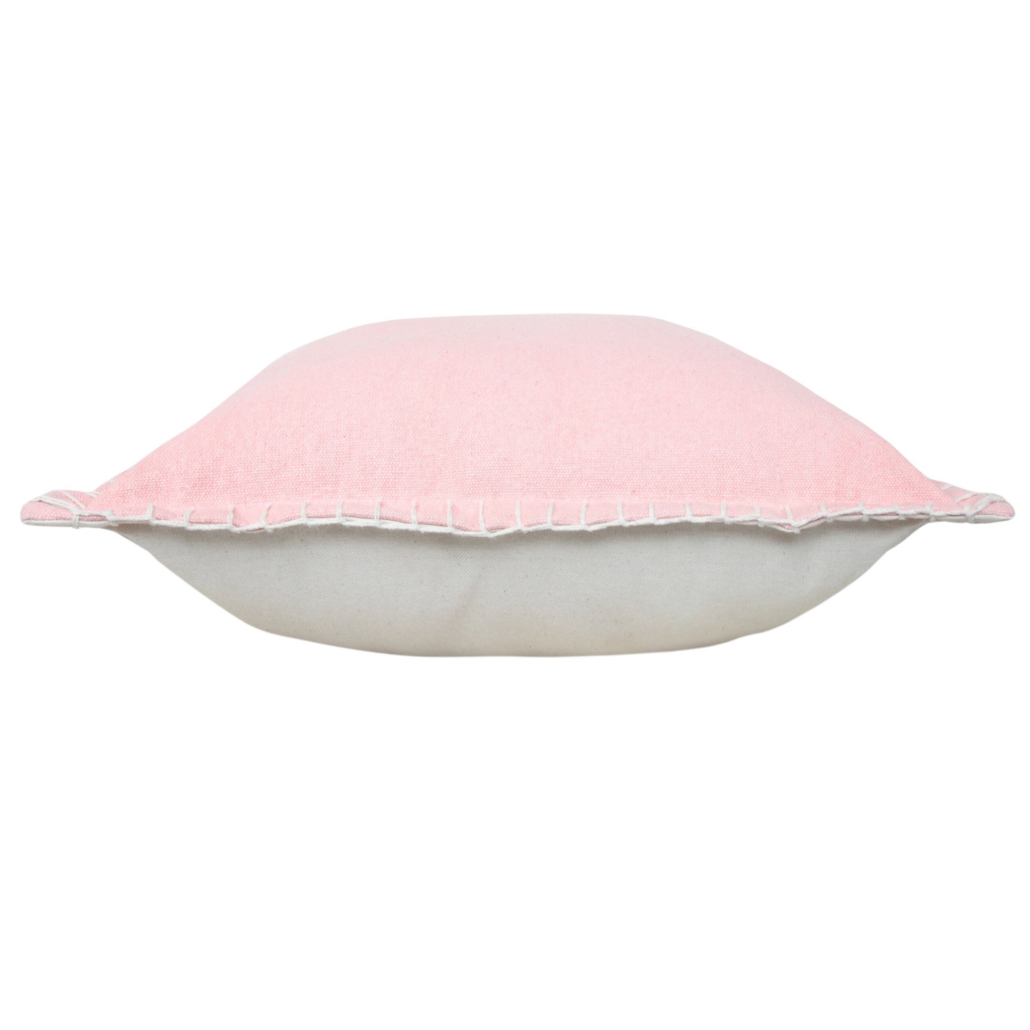 20" X 20" Light Pink 100% Cotton Zippered Pillow