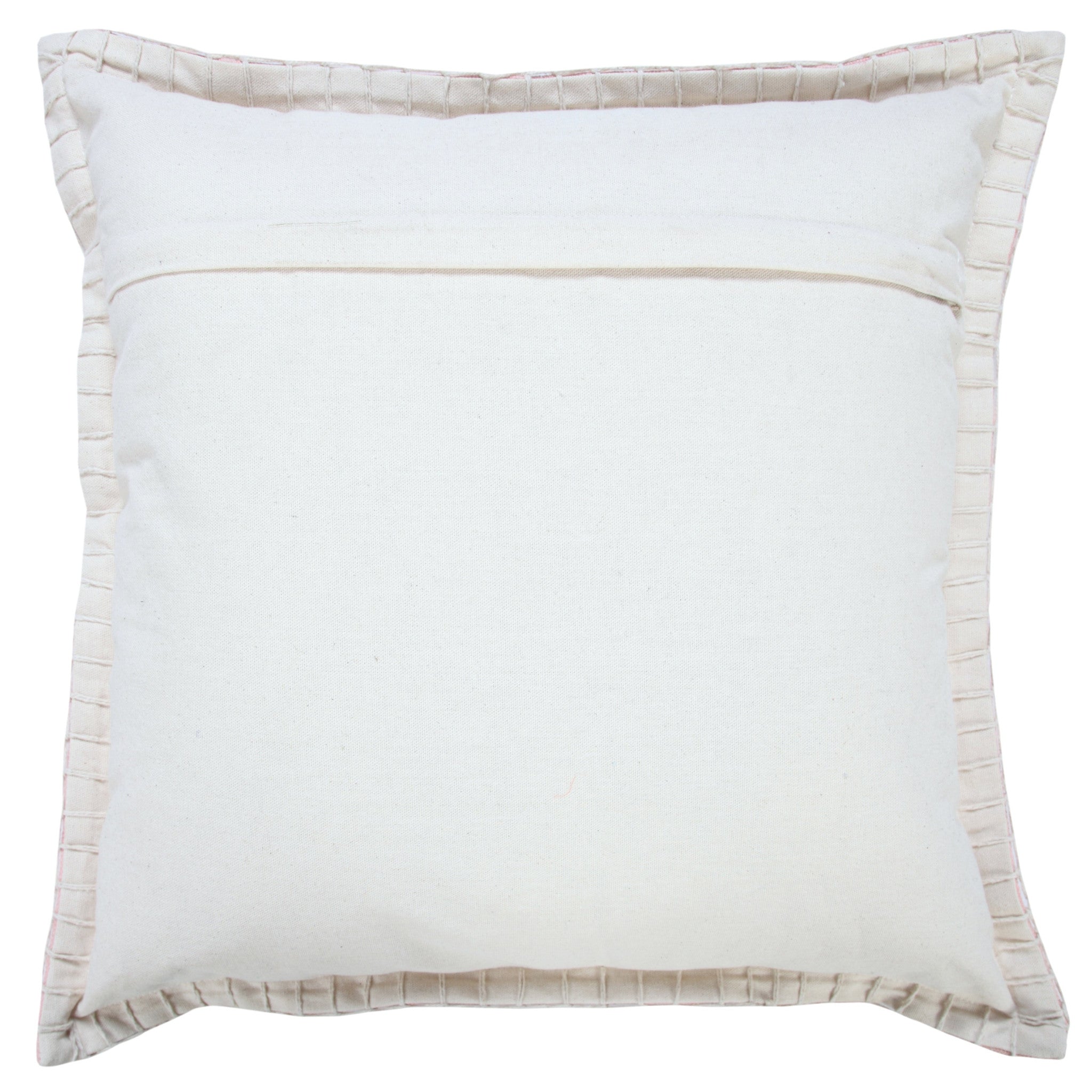 20" X 20" Light Pink 100% Cotton Zippered Pillow