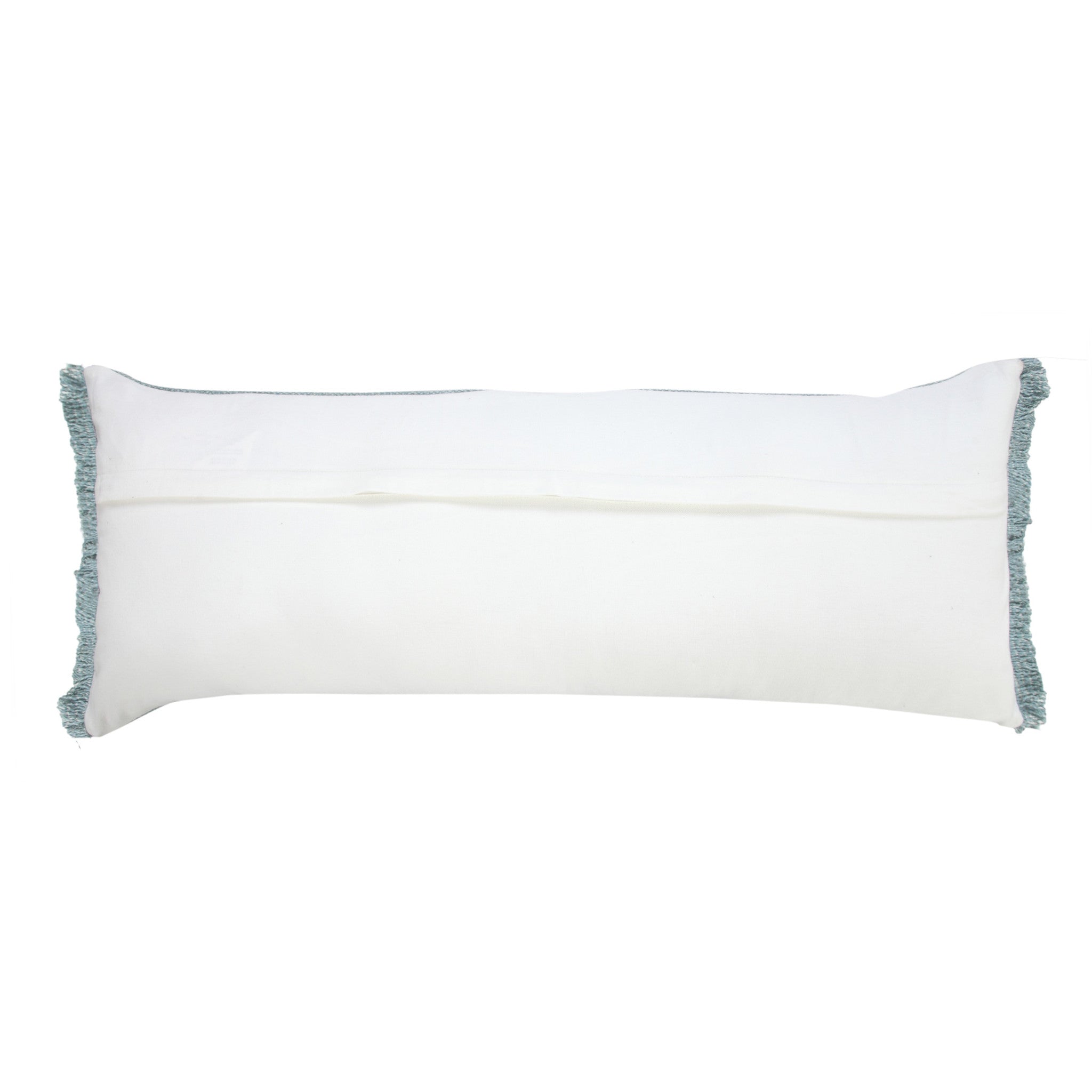 14" X 36" Light Blue 100% Cotton Zippered Pillow