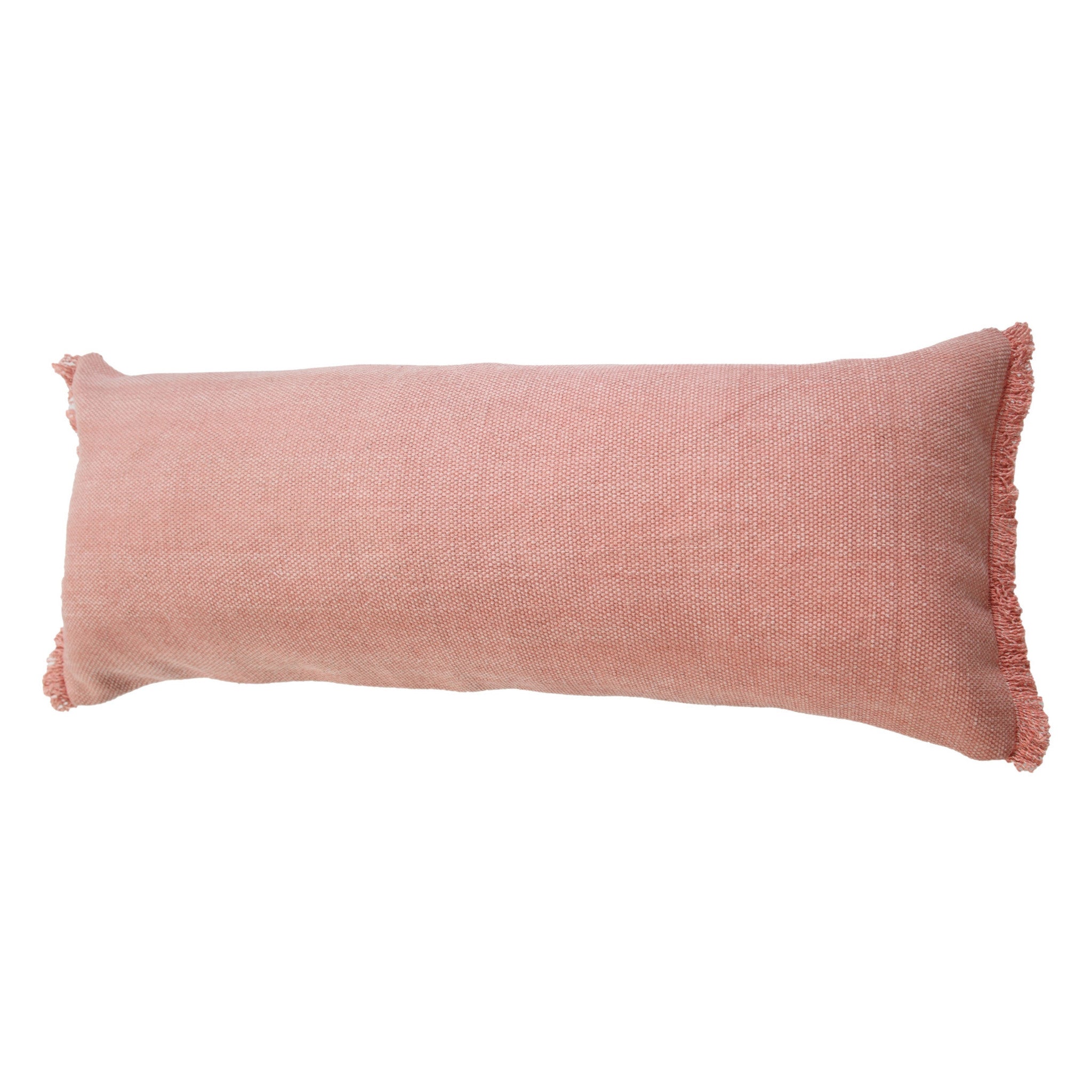 14" X 36" Rose Pink 100% Cotton Zippered Pillow