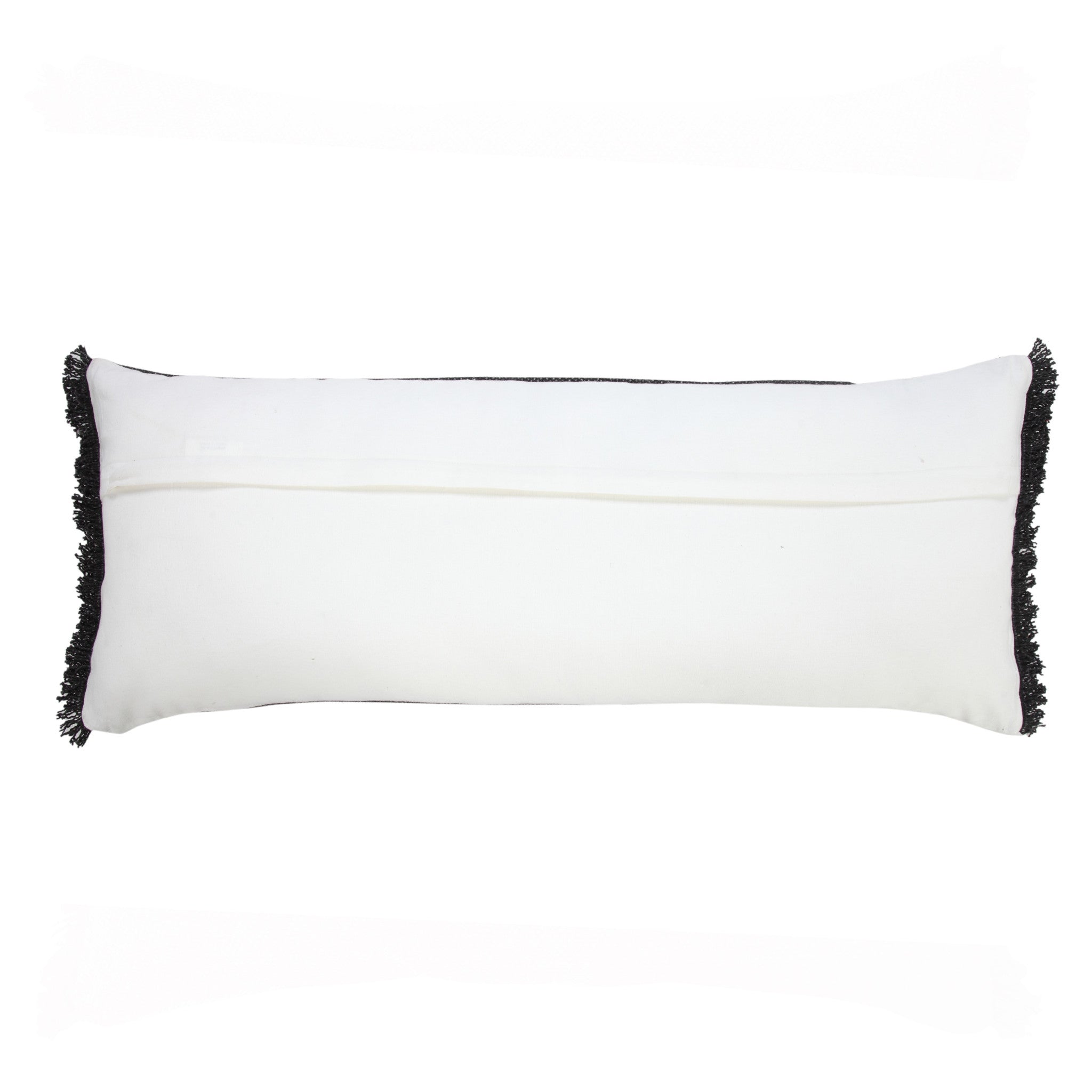 14" X 36" Jet Black 100% Cotton Zippered Pillow