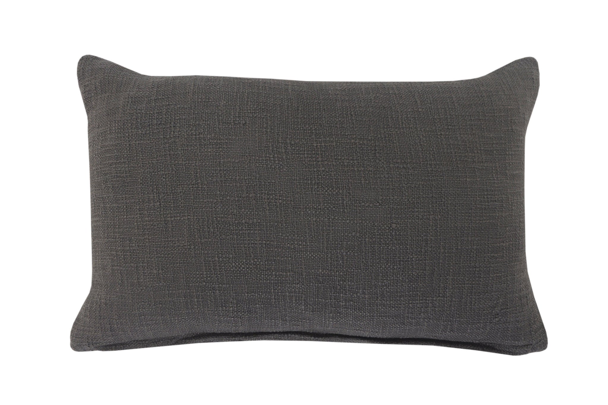 16" X 24" Dark Gray 100% Cotton Geometric Zippered Pillow