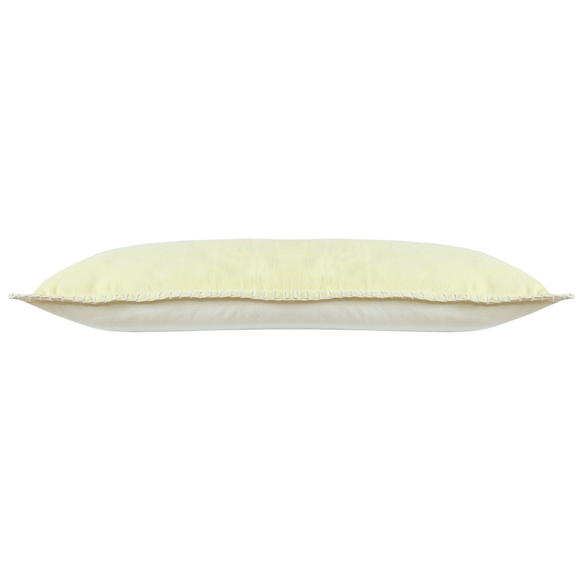 14" X 36" Light Yellow 100% Cotton Zippered Pillow