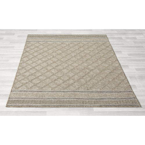 5' X 7' Gray Geometric Handmade Indoor Outdoor Area Rug