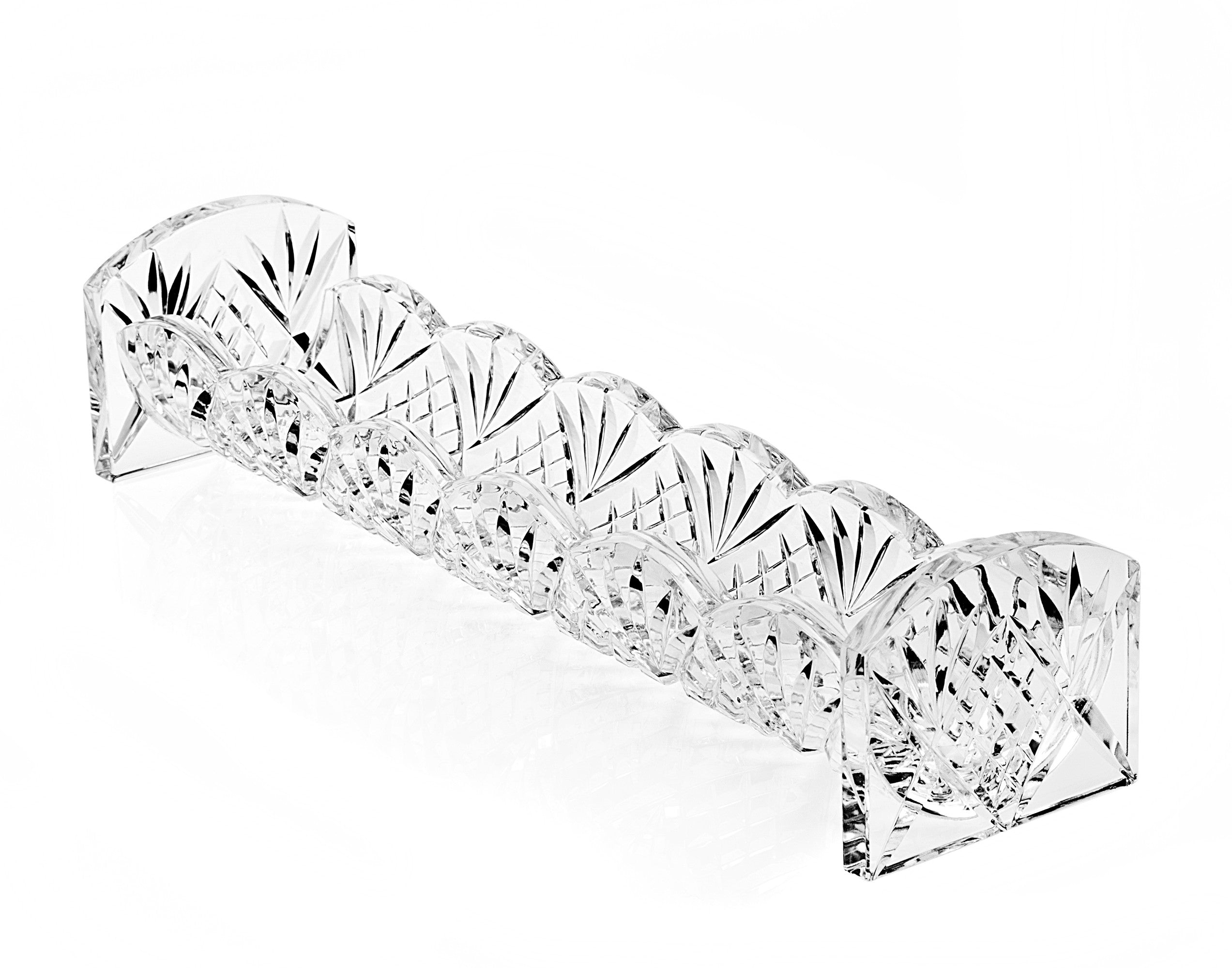 10" Rectangular Cut Crystal Cracker Tray