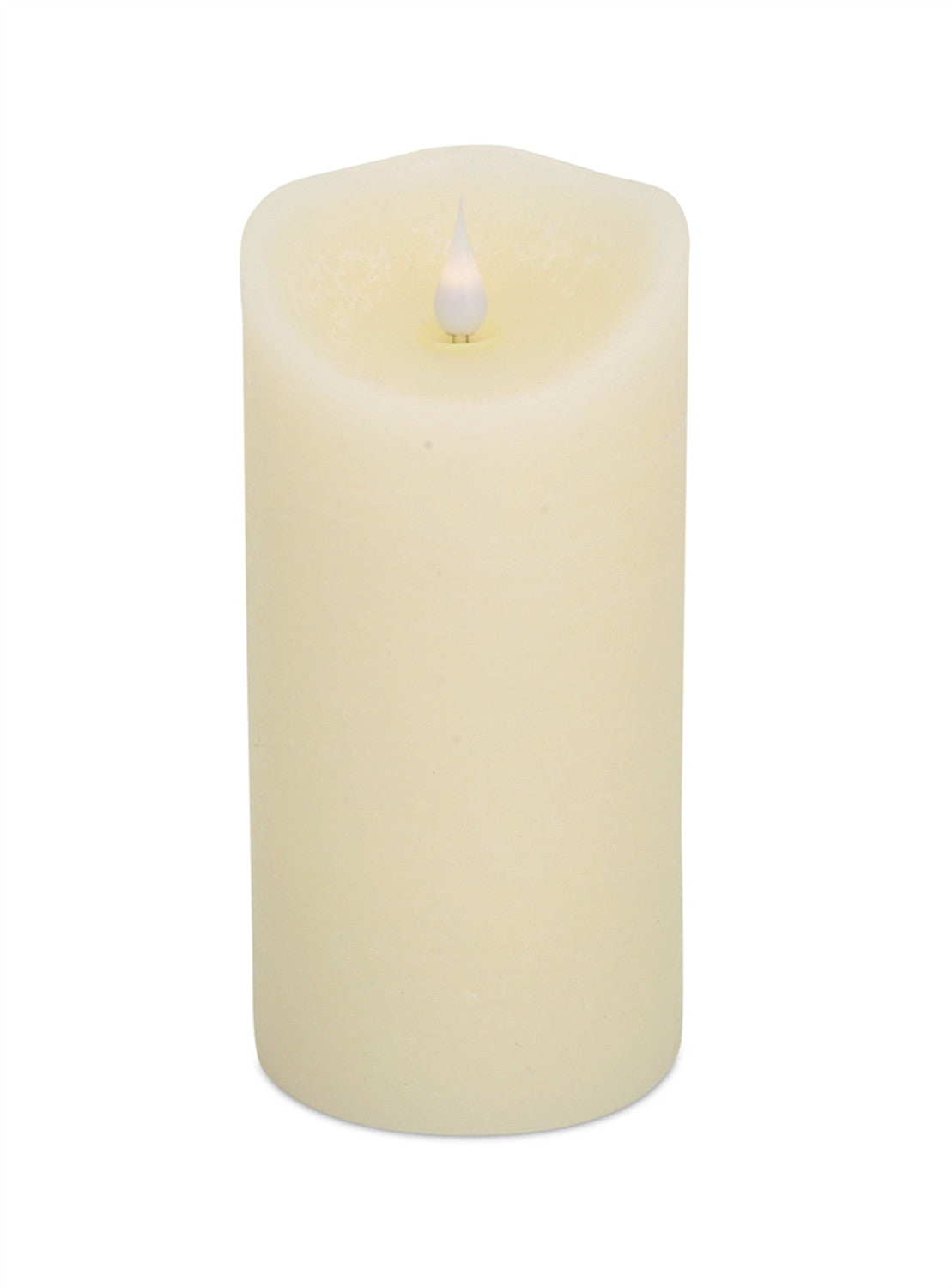 Set of Two Beige Flameless Pillar Candle