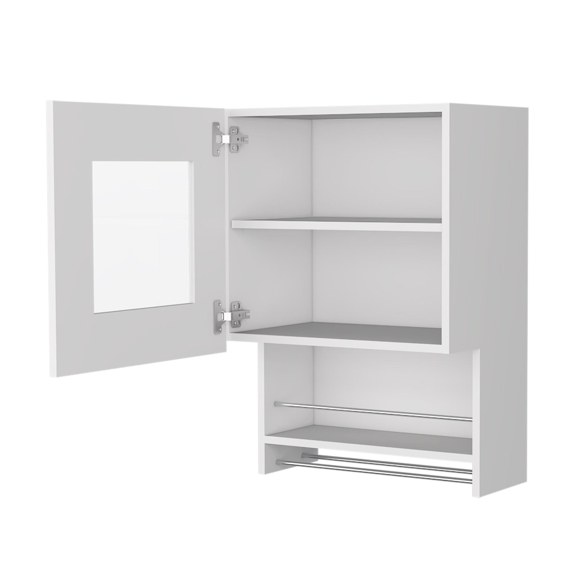 20" White Accent Cabinet With Two Shelves