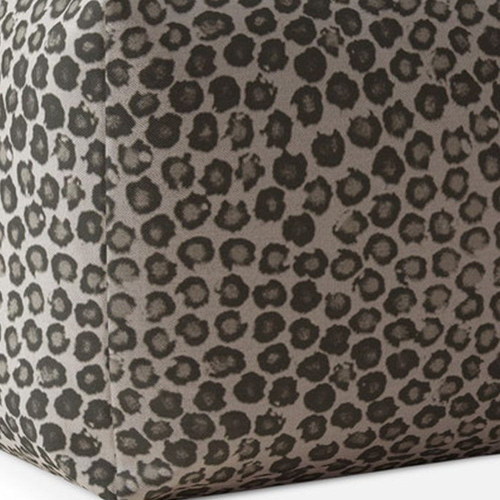 17" Beige Flax Abstract Pouf Cover