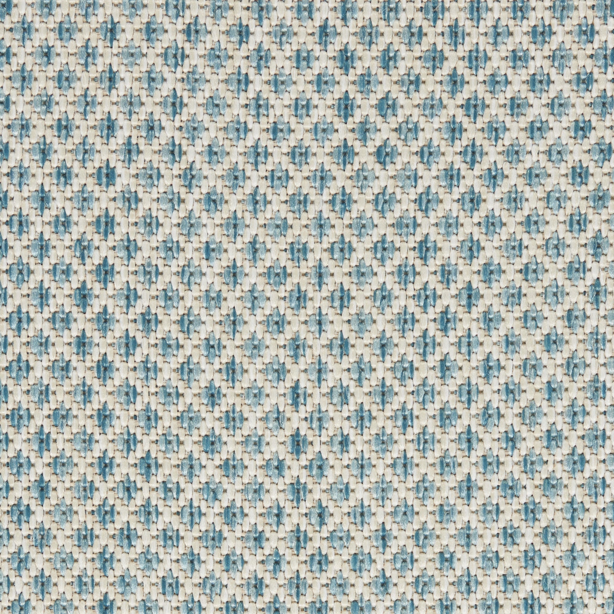 6' X 9' Aqua Geometric Power Loom Area Rug